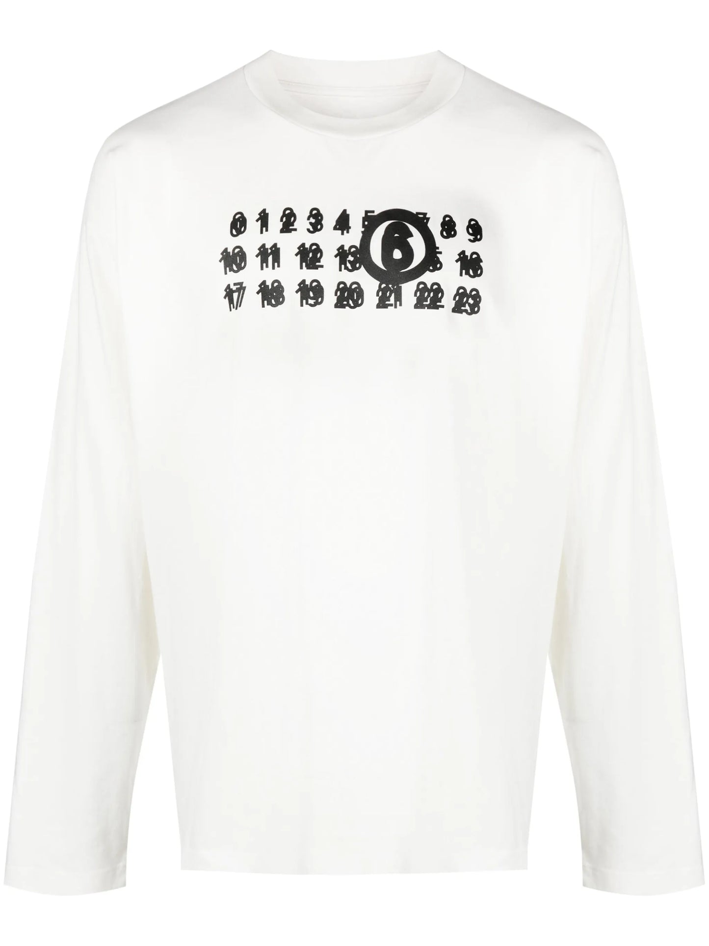 numbers-motif cotton T-shirt