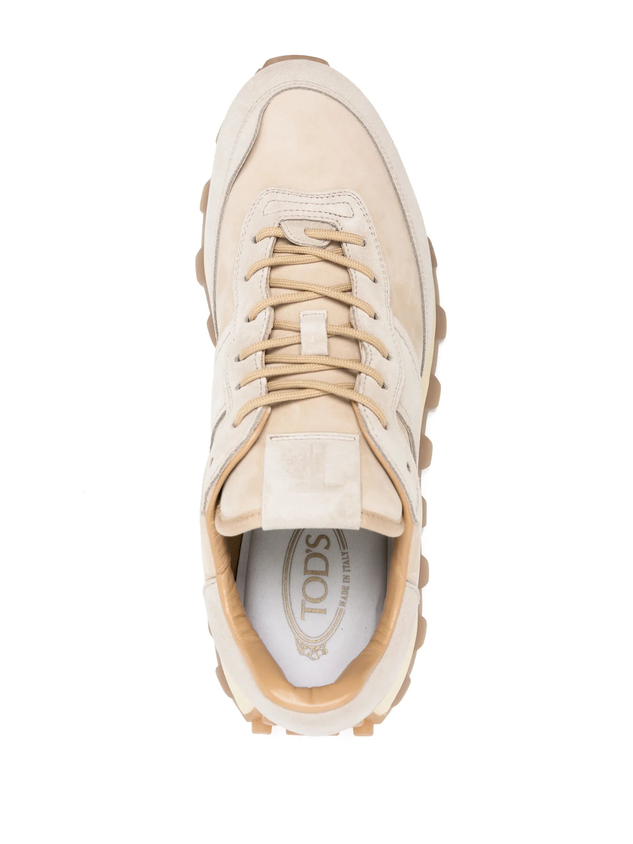 1T panelled suede sneakers