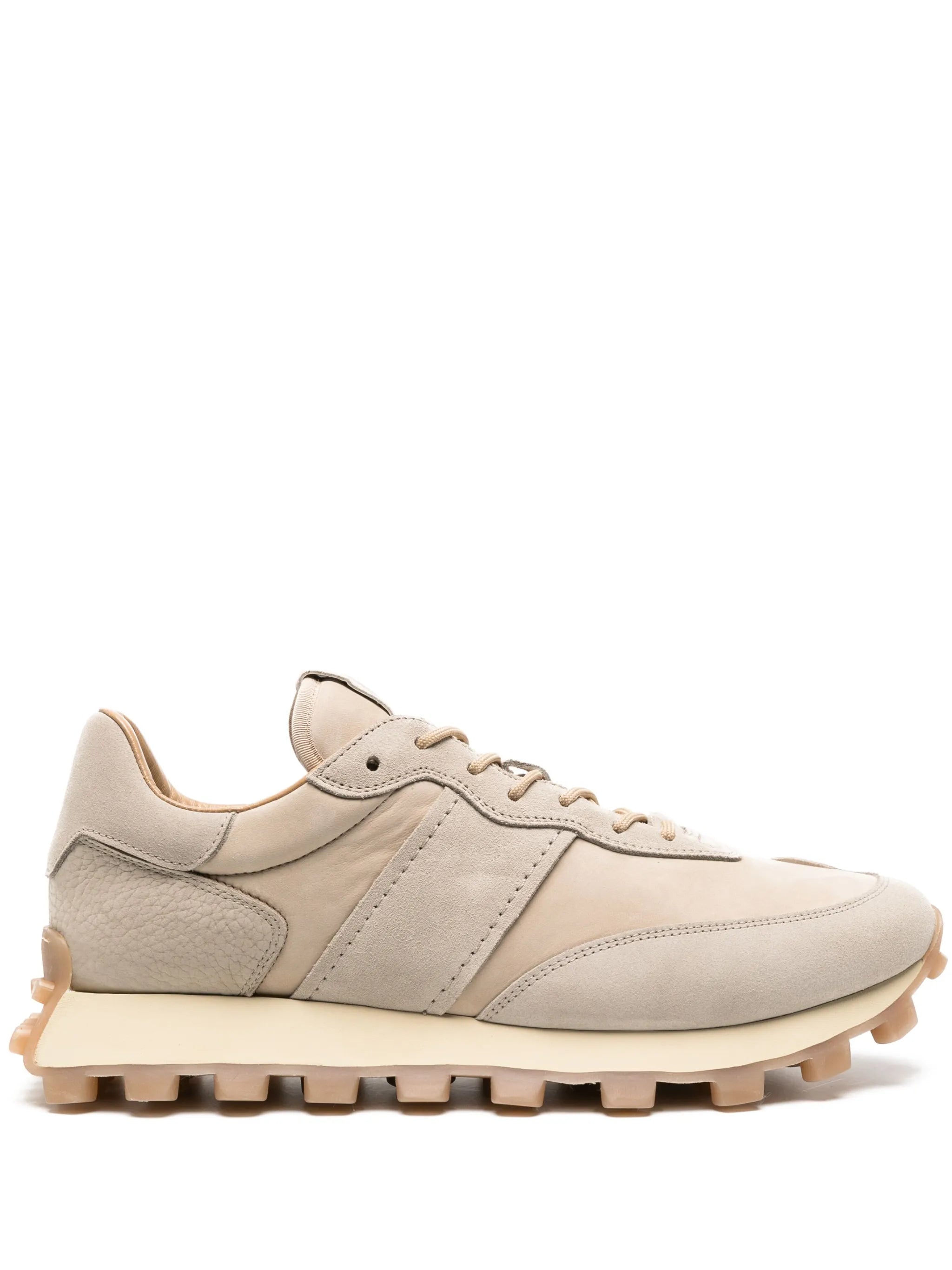1T panelled suede sneakers