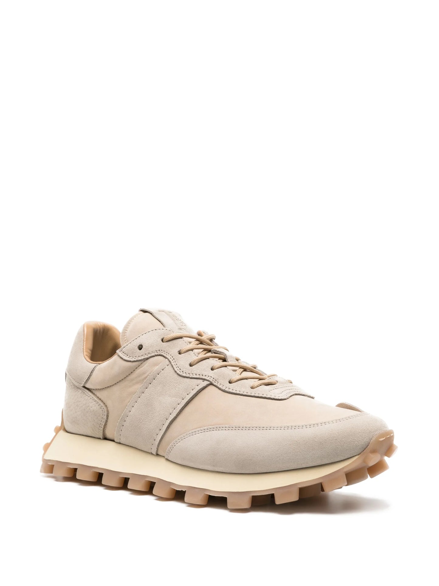 1T panelled suede sneakers