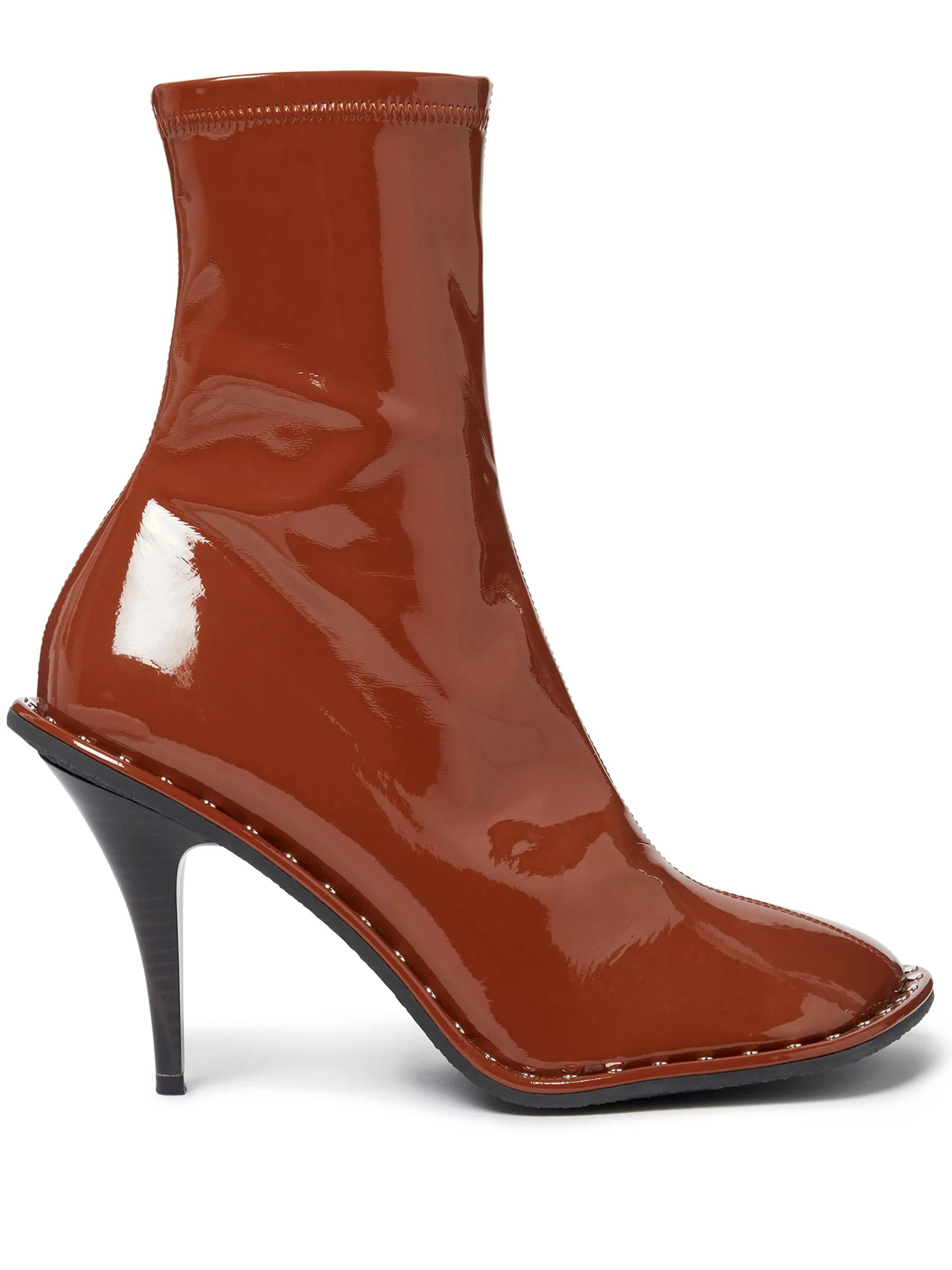 Ryder lacquered ankle boots