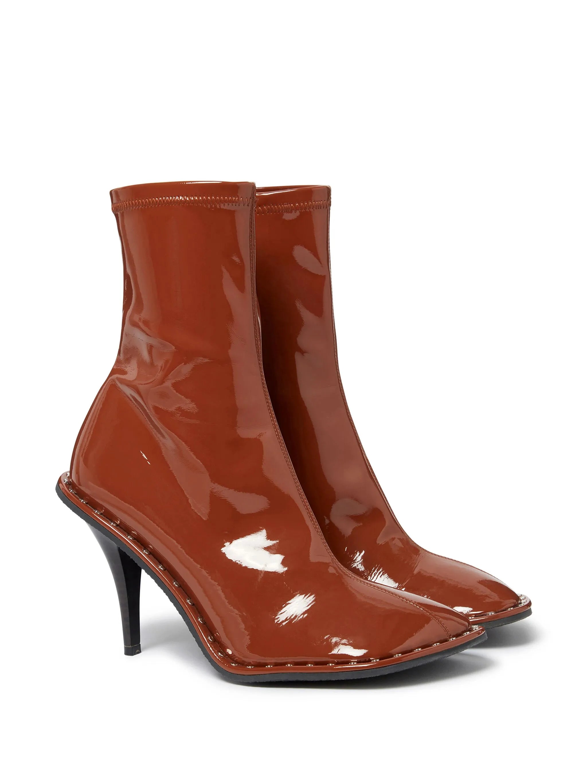 Ryder lacquered ankle boots