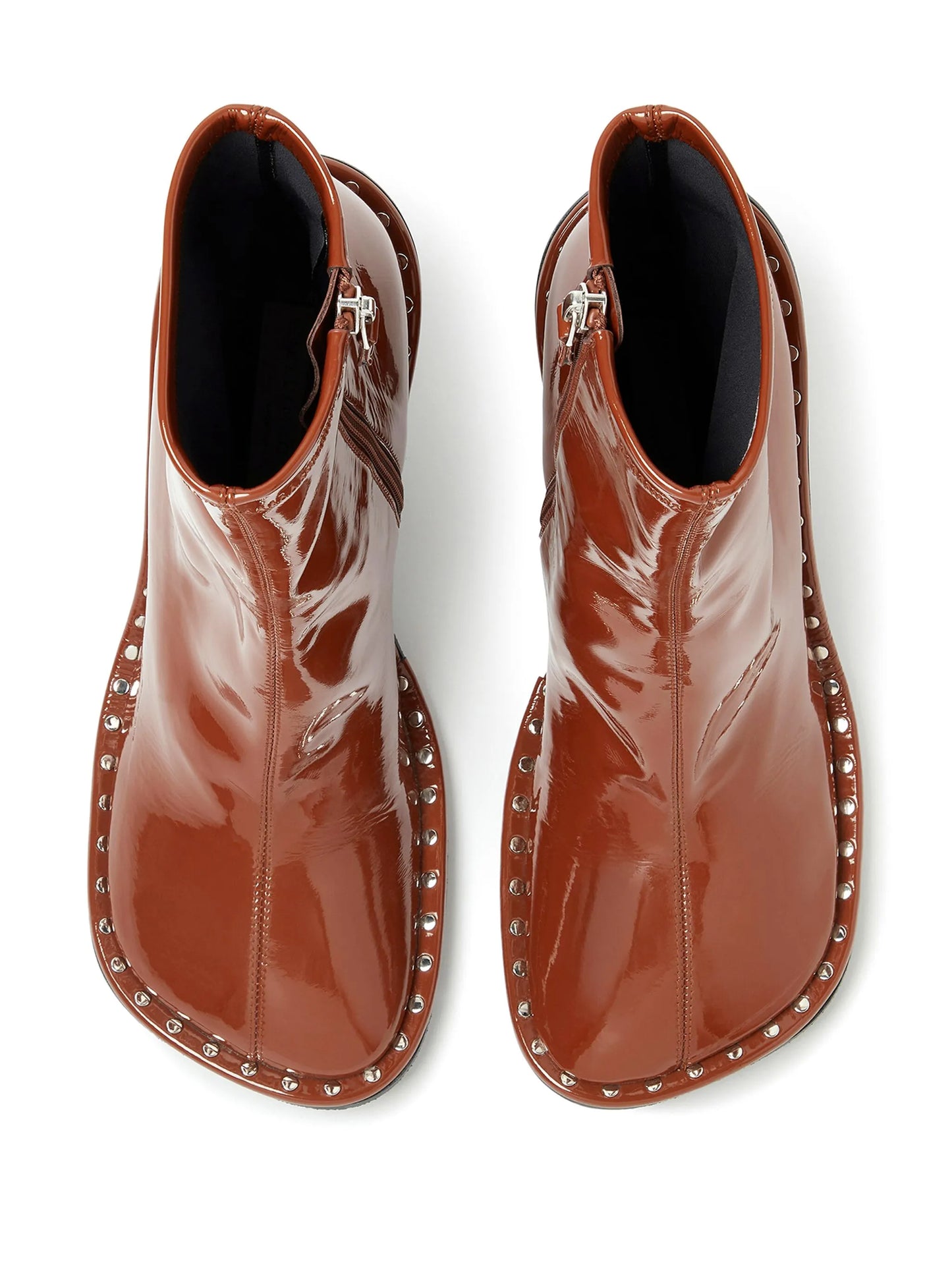 Ryder lacquered ankle boots