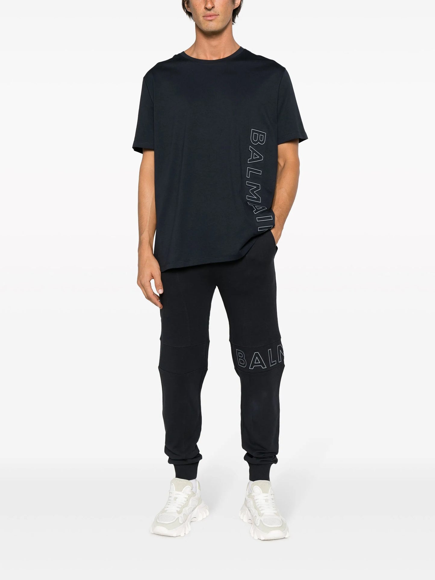 logo-embossed cotton T-shirt
