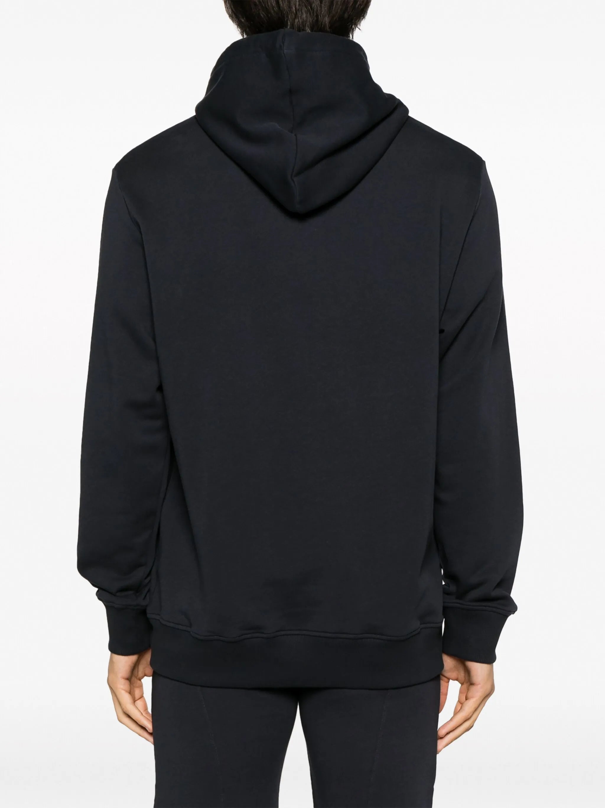 logo-embossed cotton hoodie