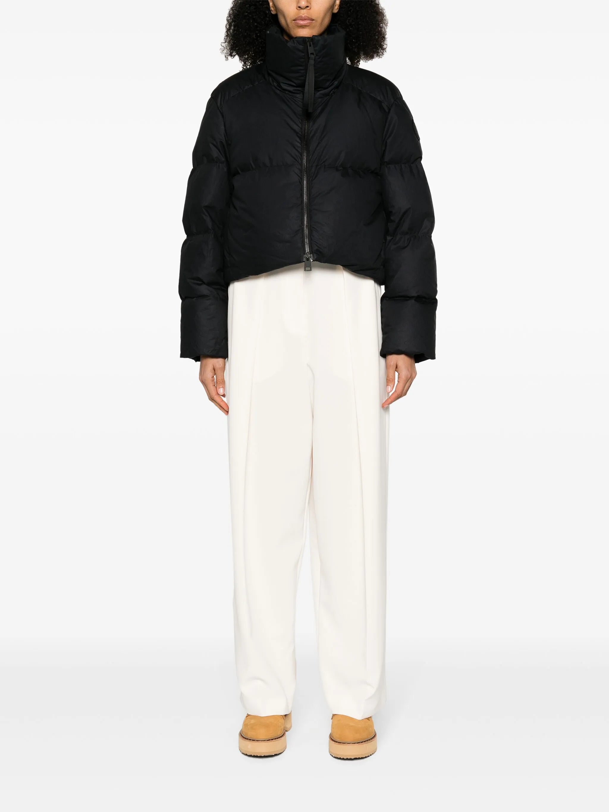 Garnet cropped puffer jacket