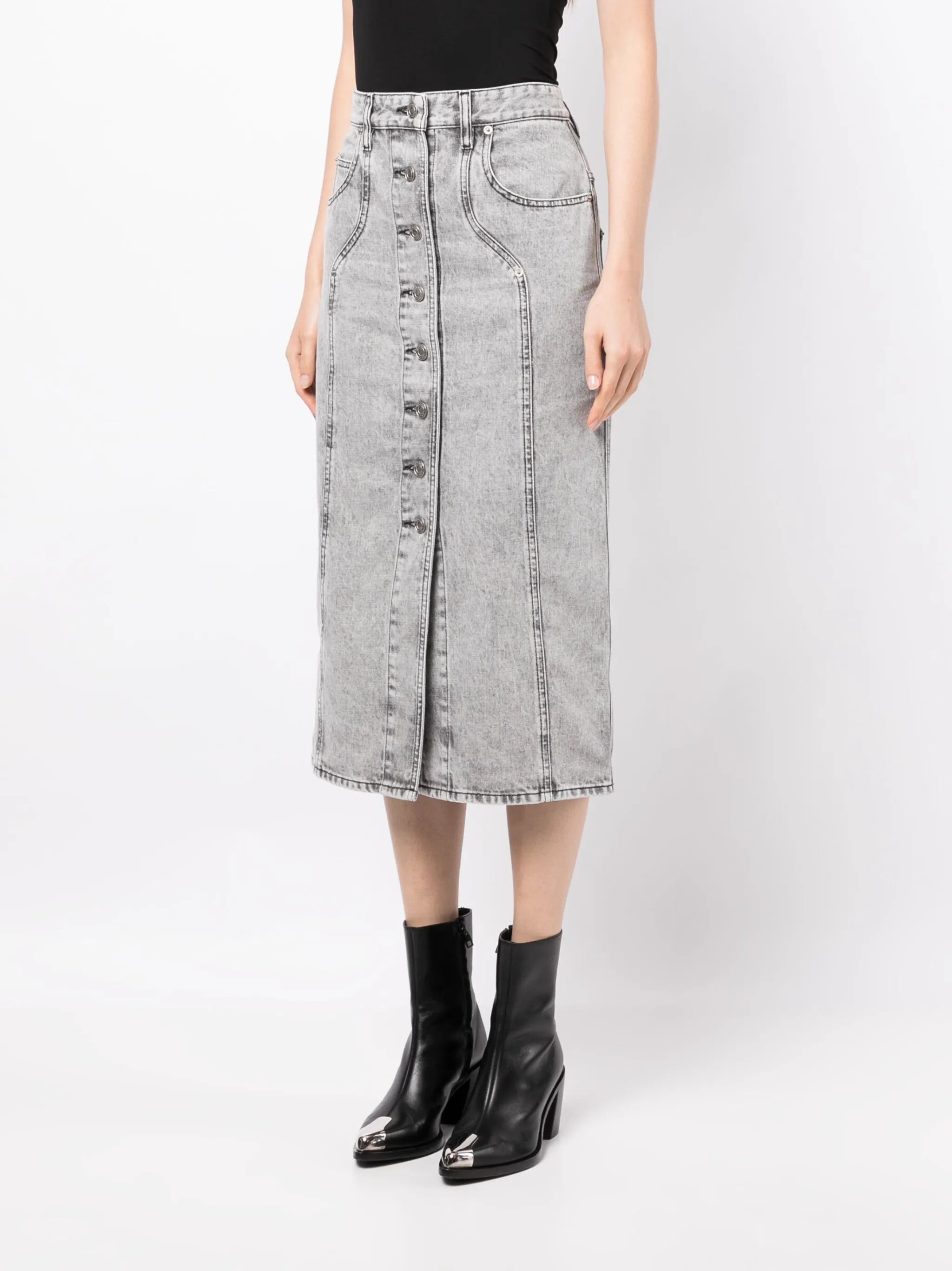 Vandy denim midi skirt
