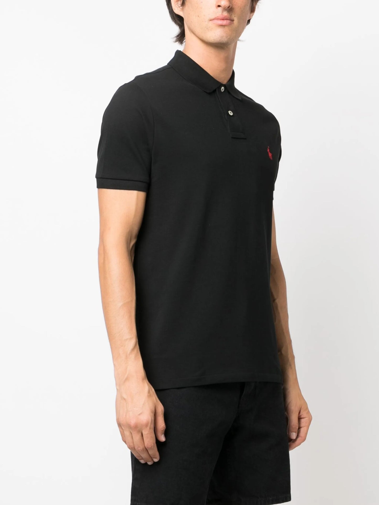 logo-embroidered piqué polo shirt