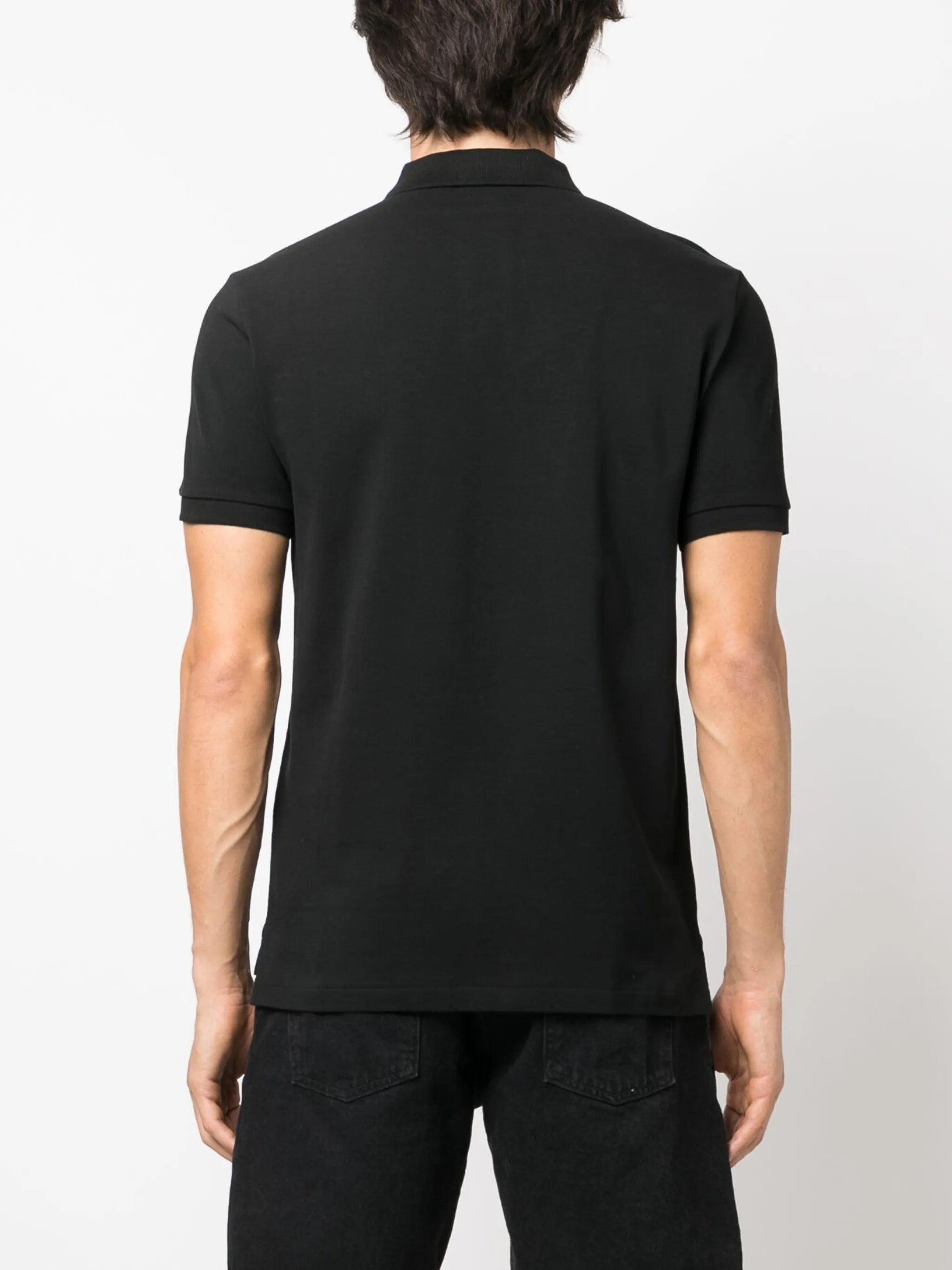 logo-embroidered piqué polo shirt