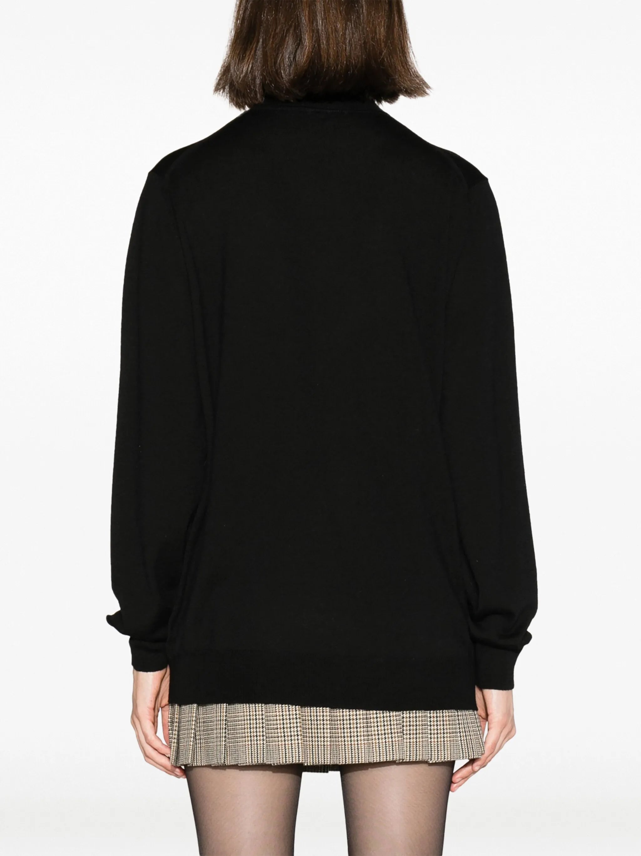 logo-jacquard roll-neck jumper
