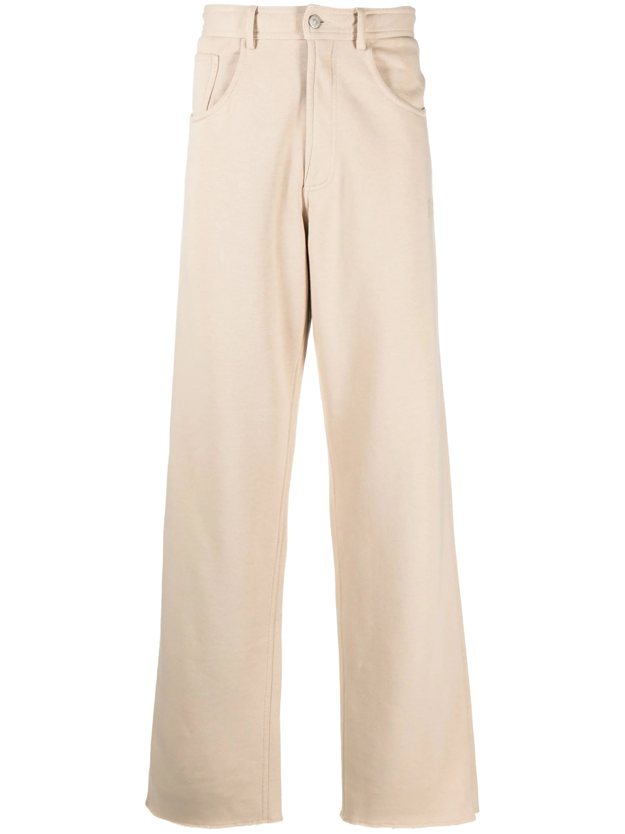 logo-embroidered wide-leg trousers