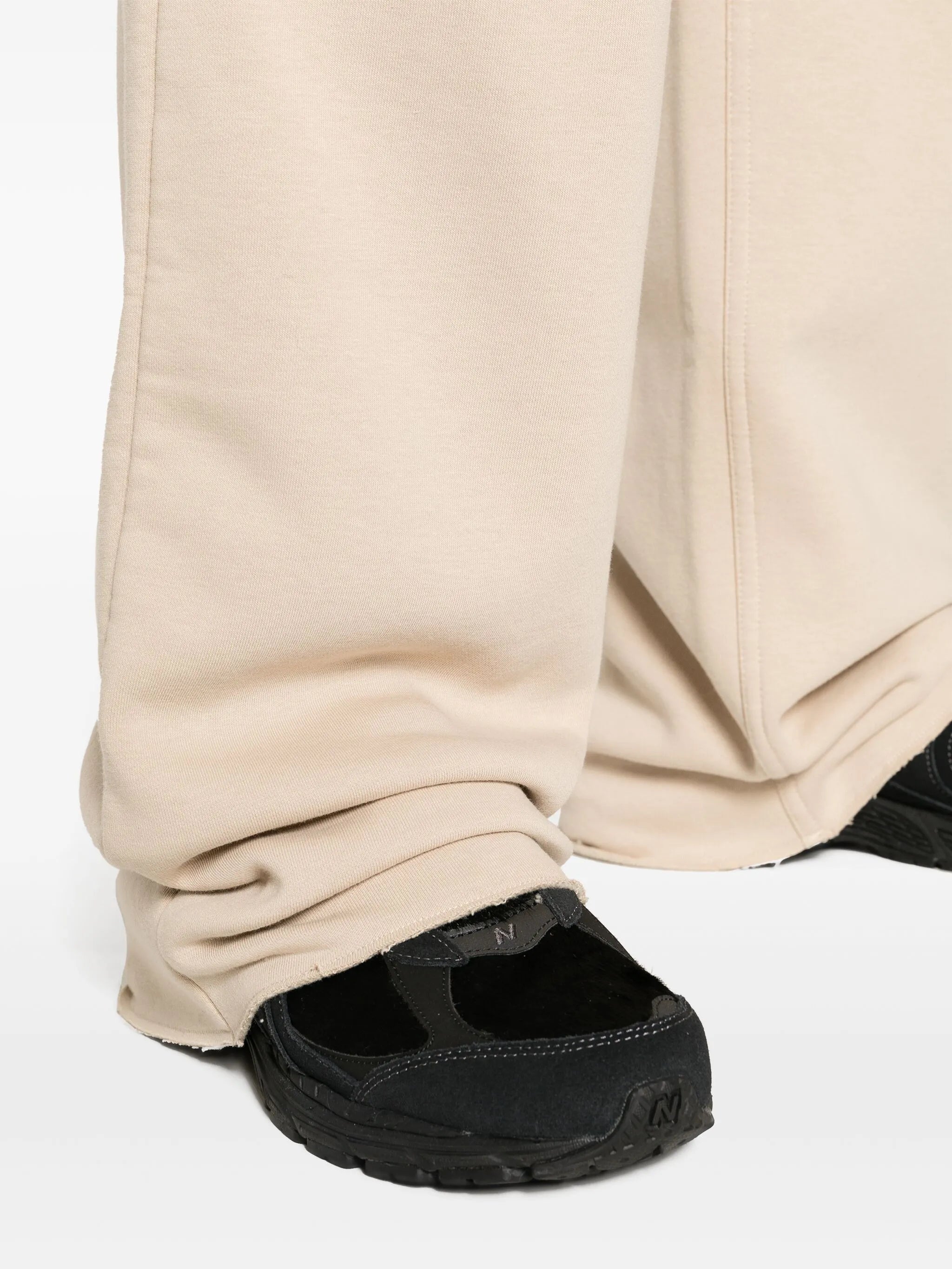 logo-embroidered wide-leg trousers