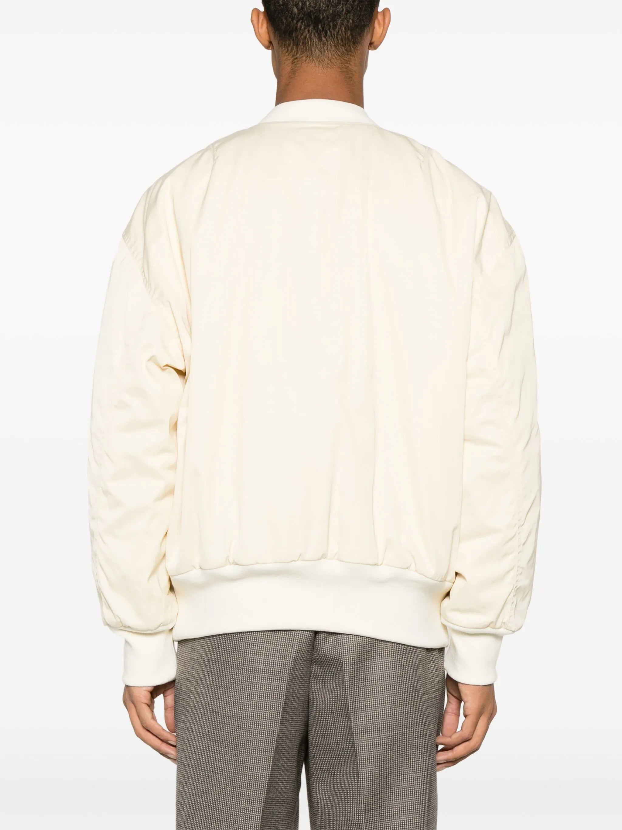 logo-embroidered bomber jacket