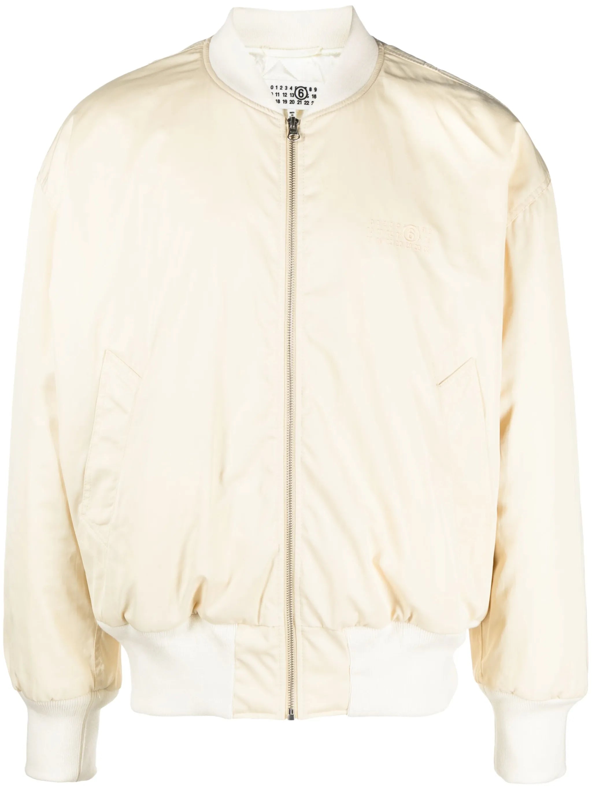 logo-embroidered bomber jacket