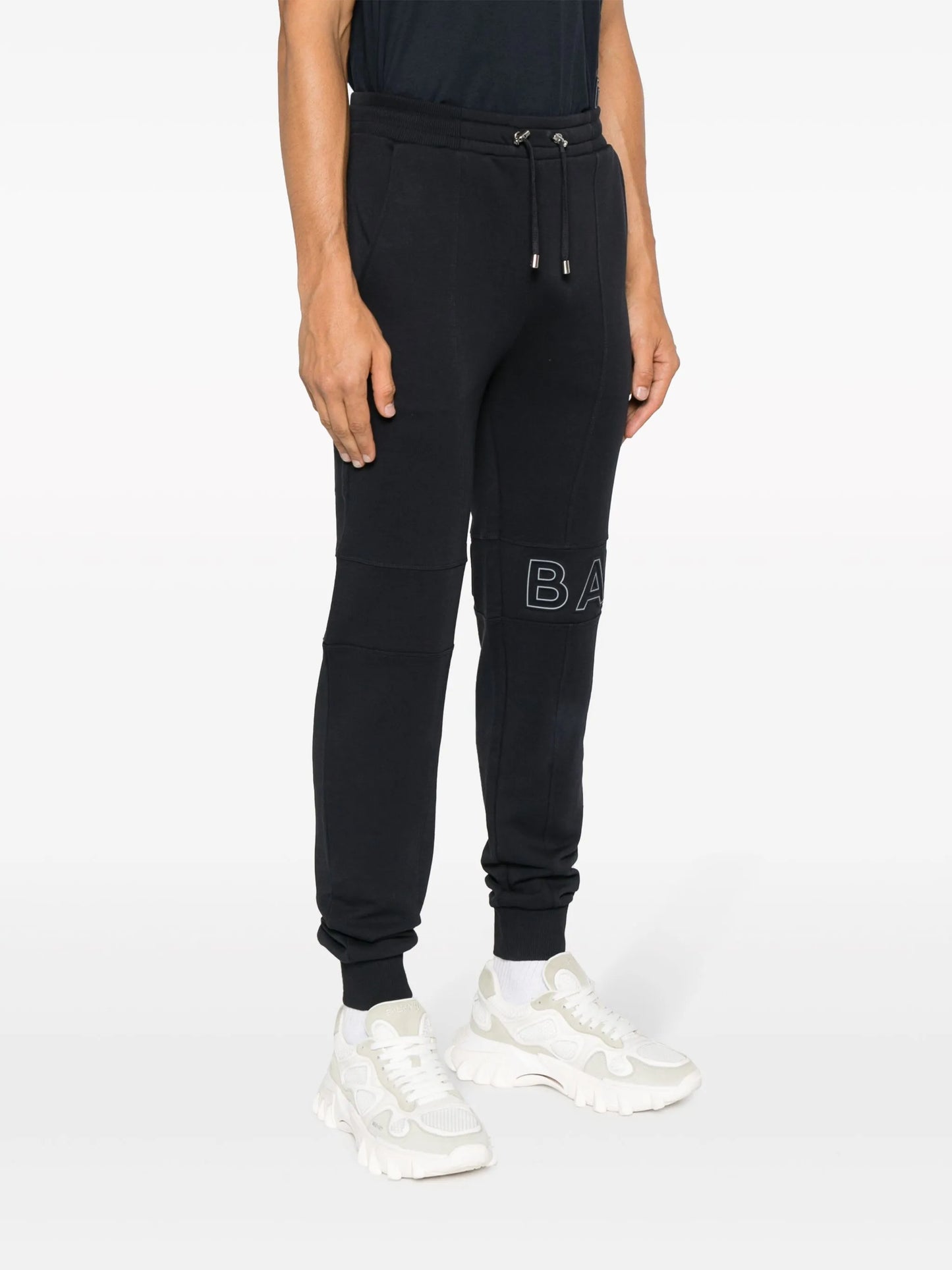 logo-embossed cotton track pants