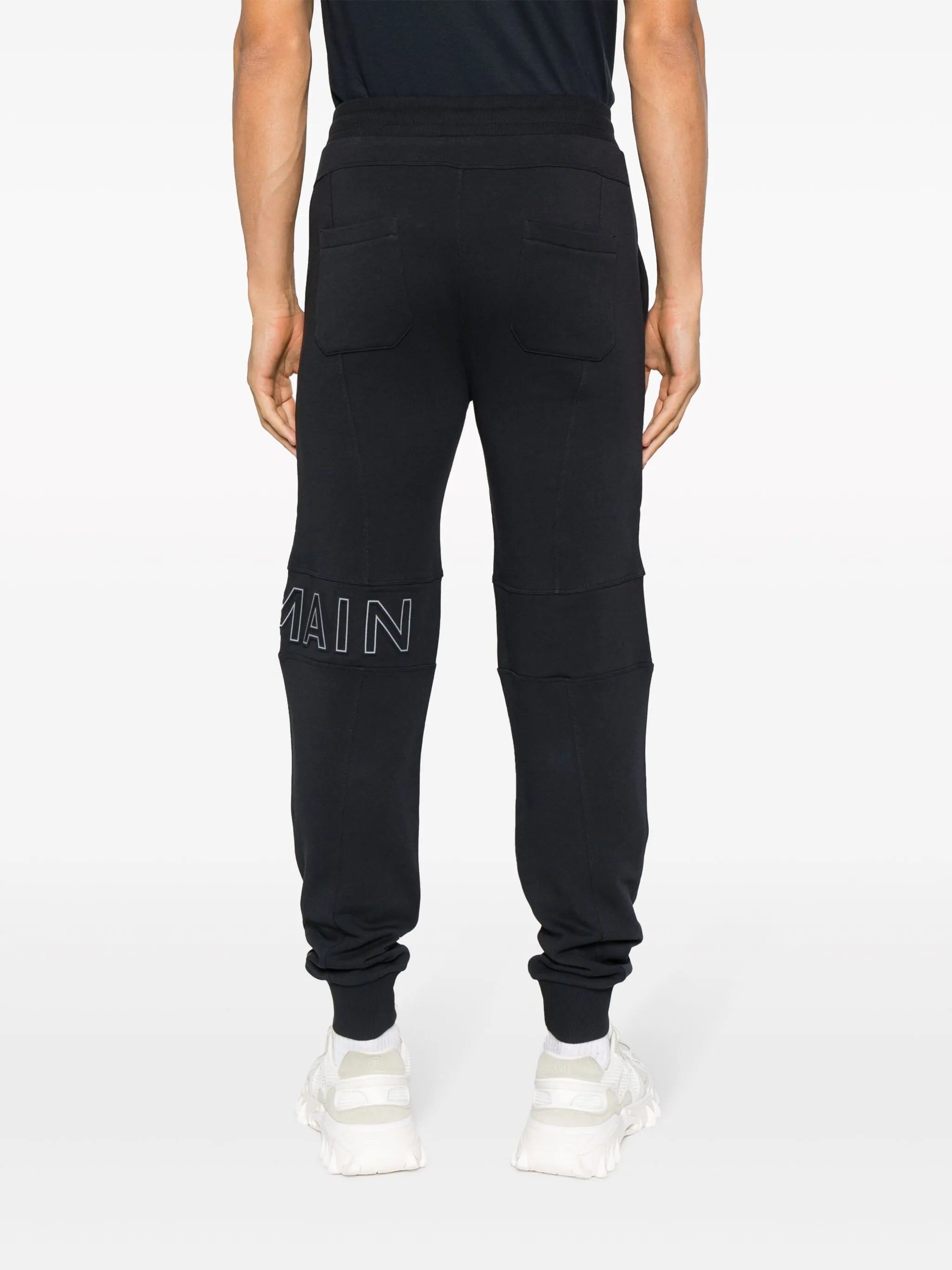 logo-embossed cotton track pants