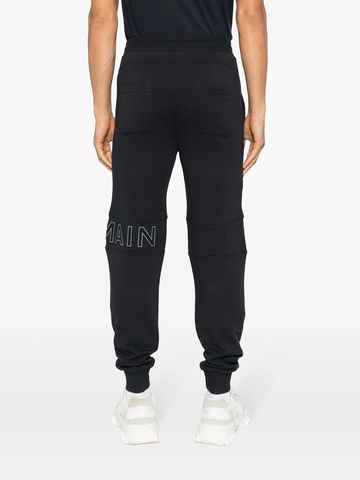 logo-embossed cotton track pants