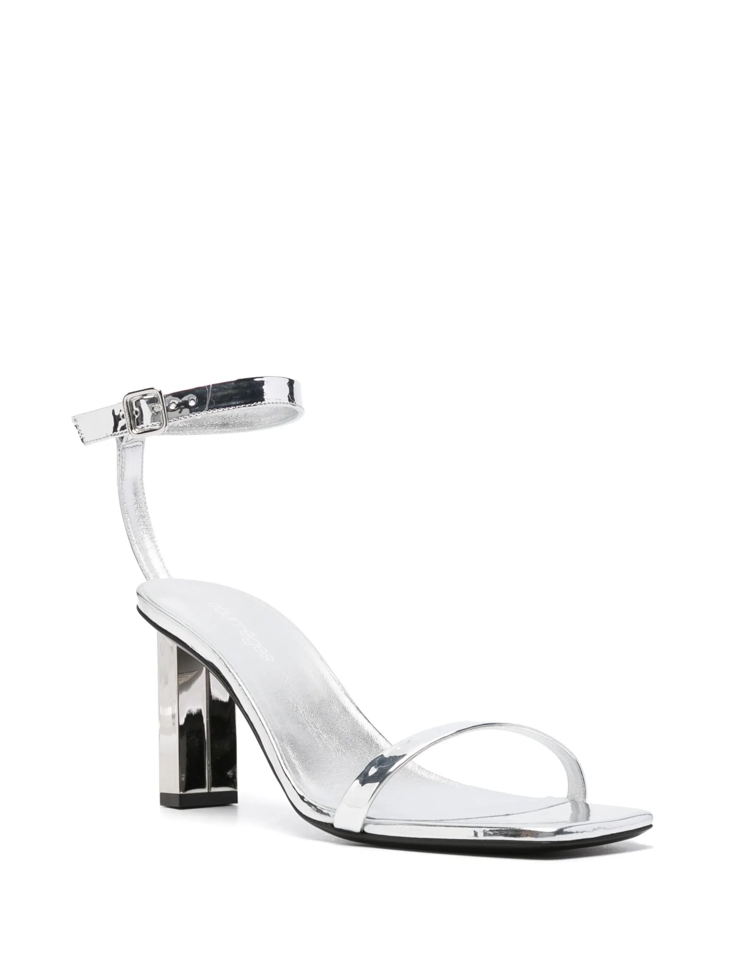 95mm metallic-finish leather sandals