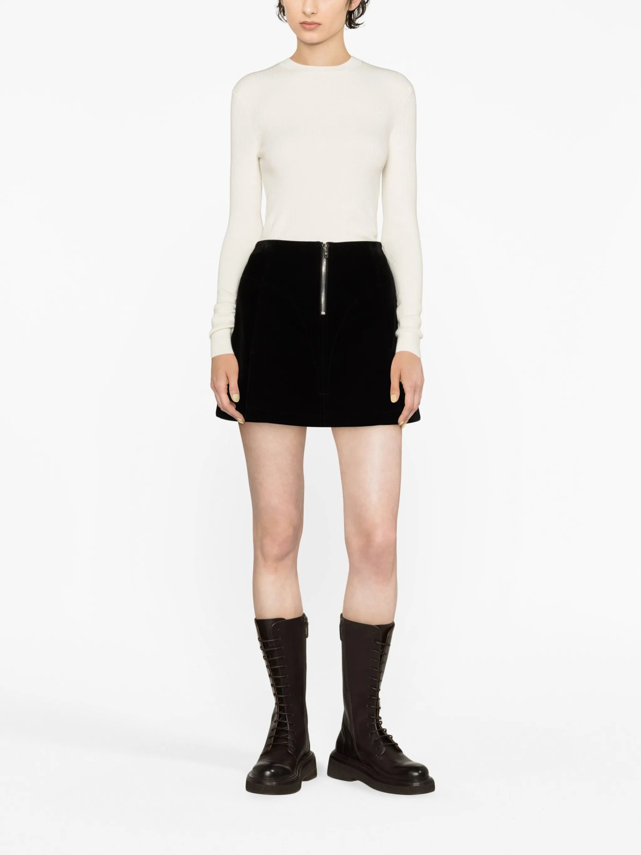 Georgian crew neck wool jumper