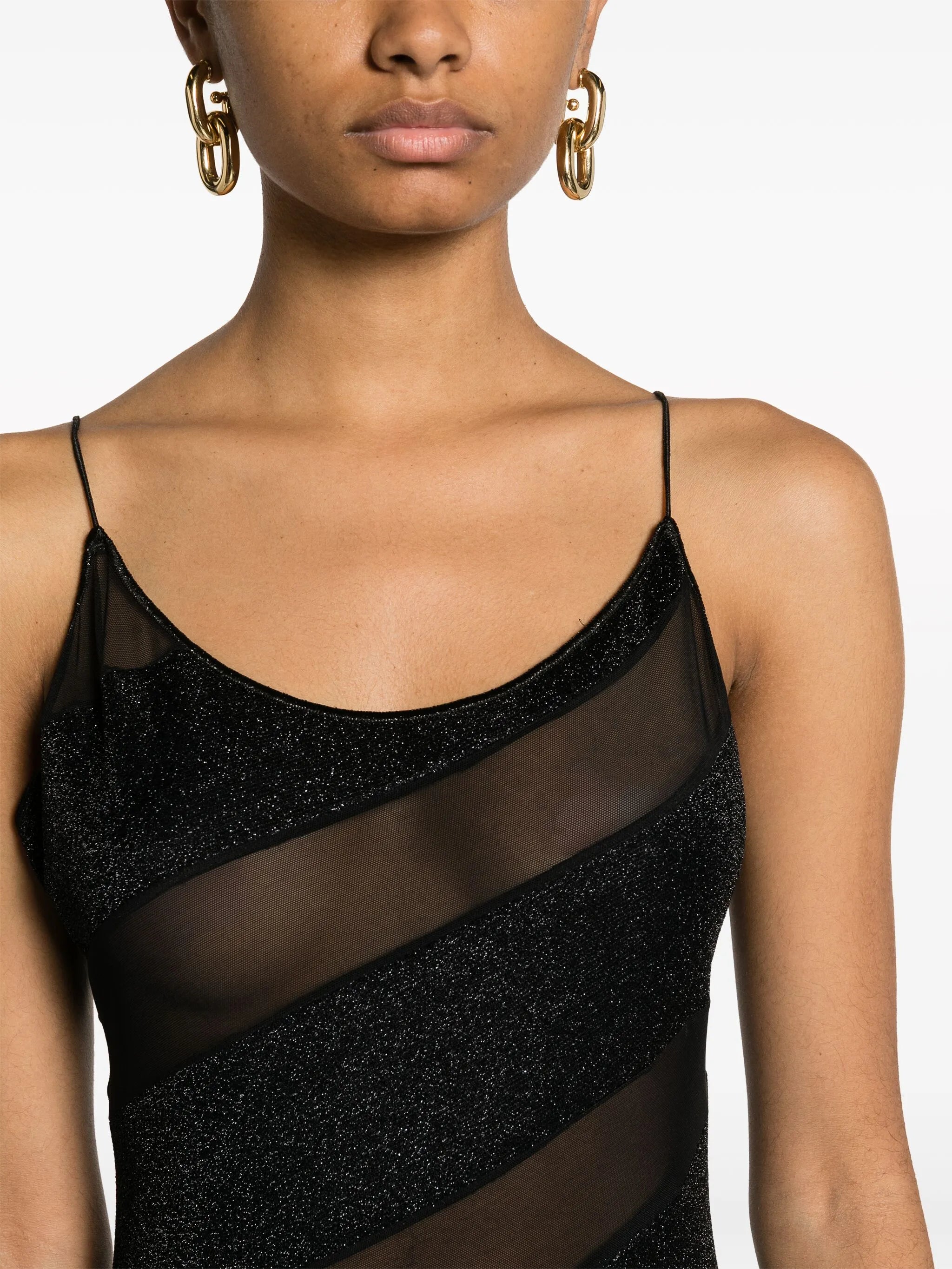 Twist sheer maxi dress