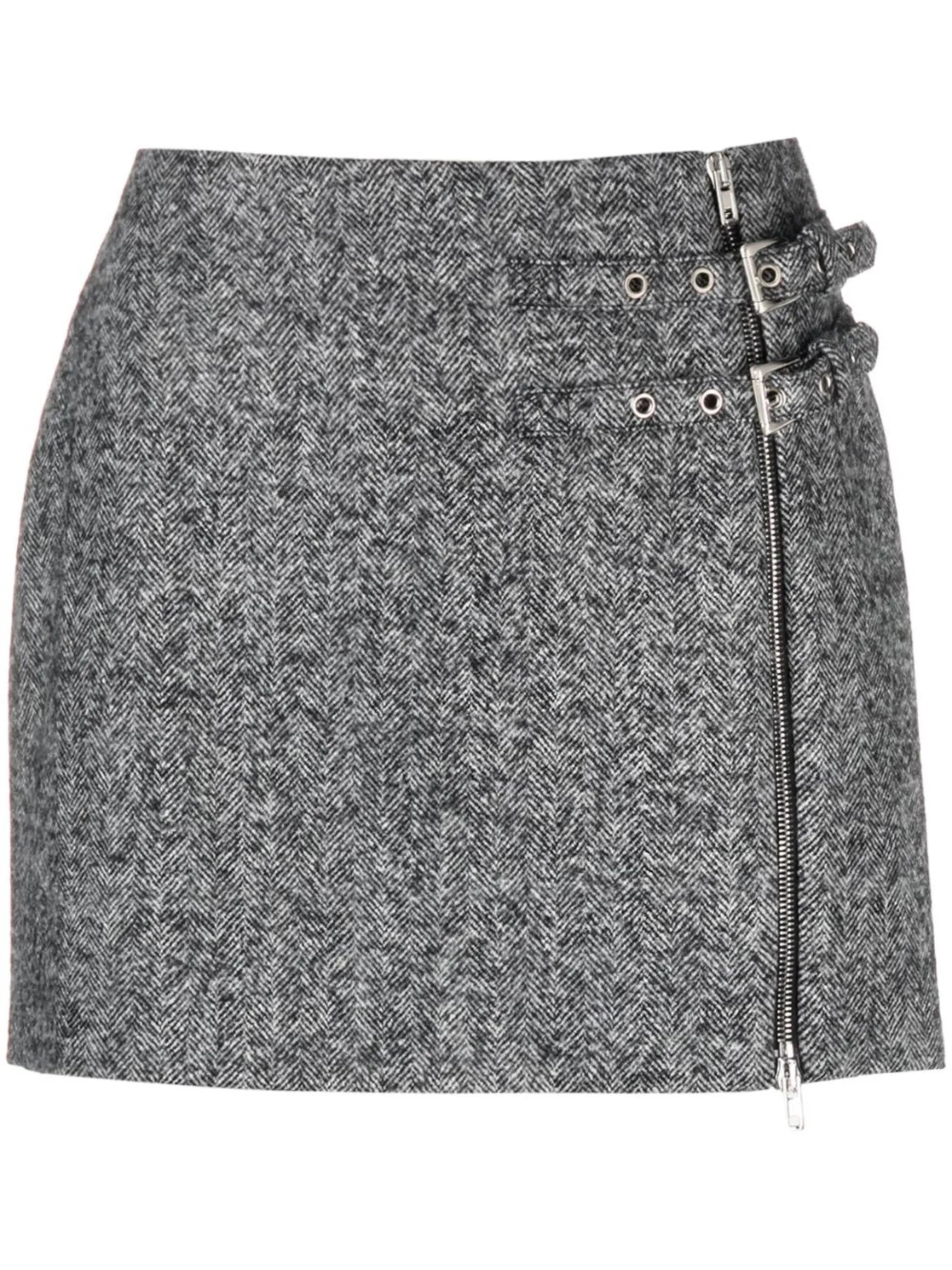 Alessandra buckled miniskirt
