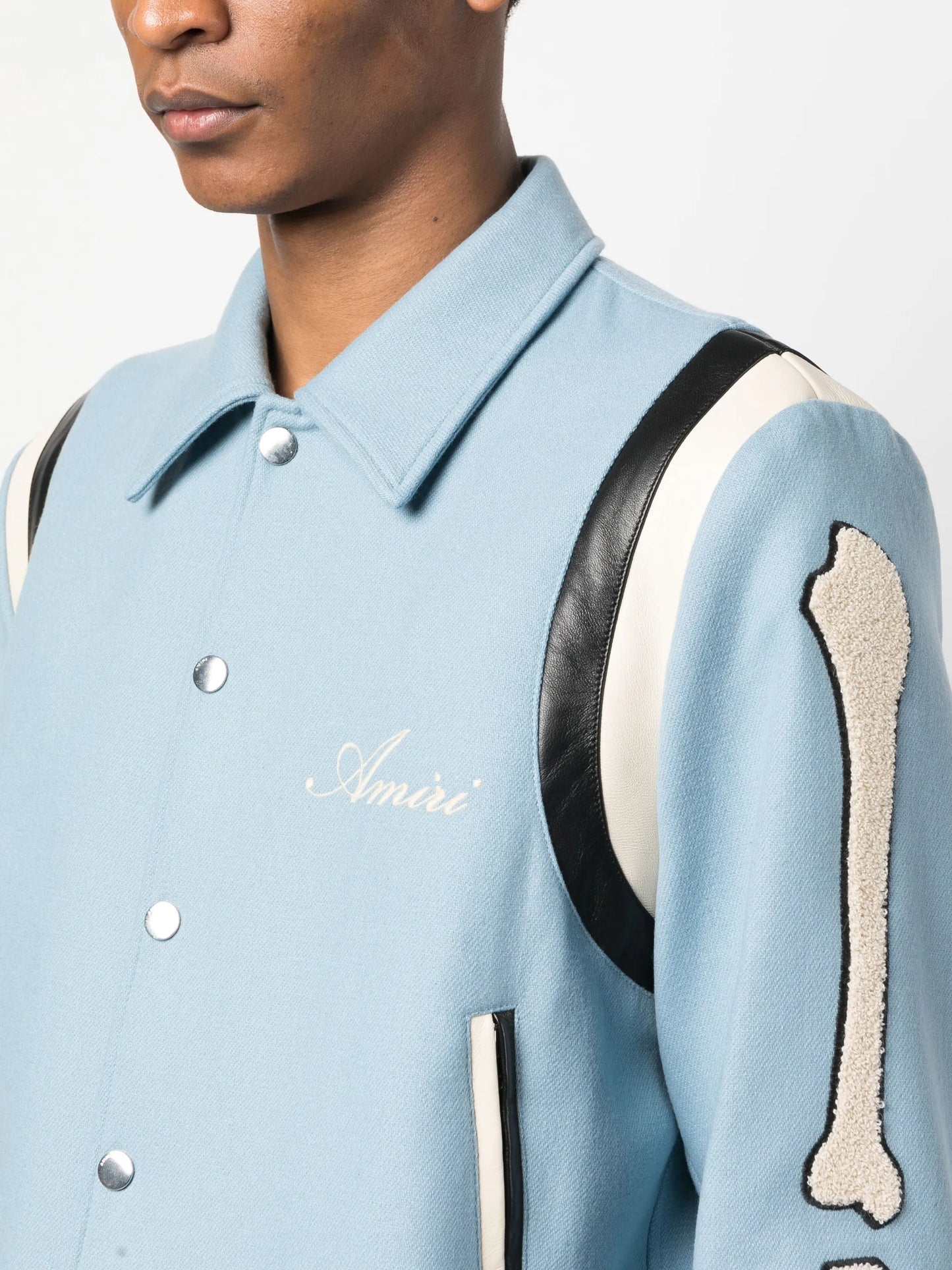 logo-print bone-patch jacket