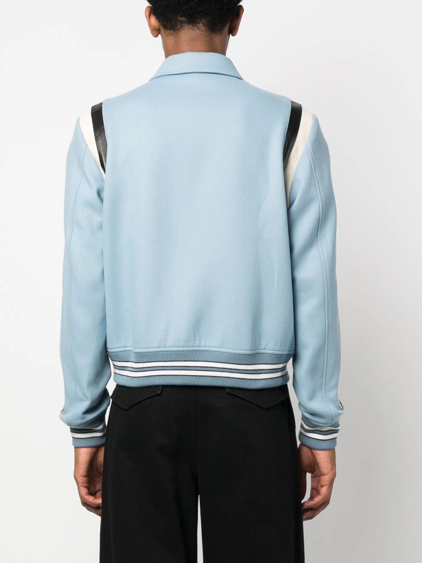 logo-print bone-patch jacket