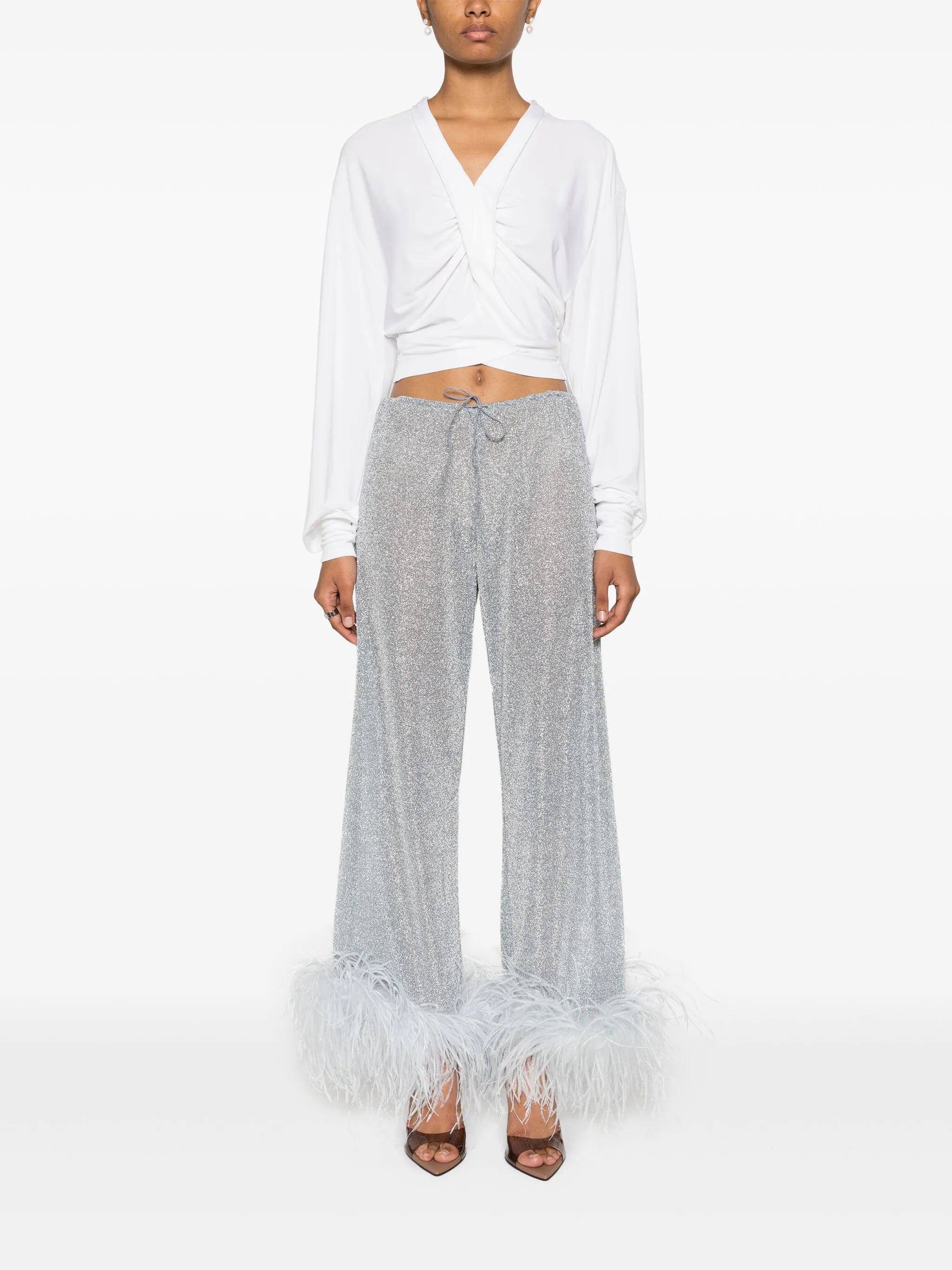 Lumière Plumage straight trousers