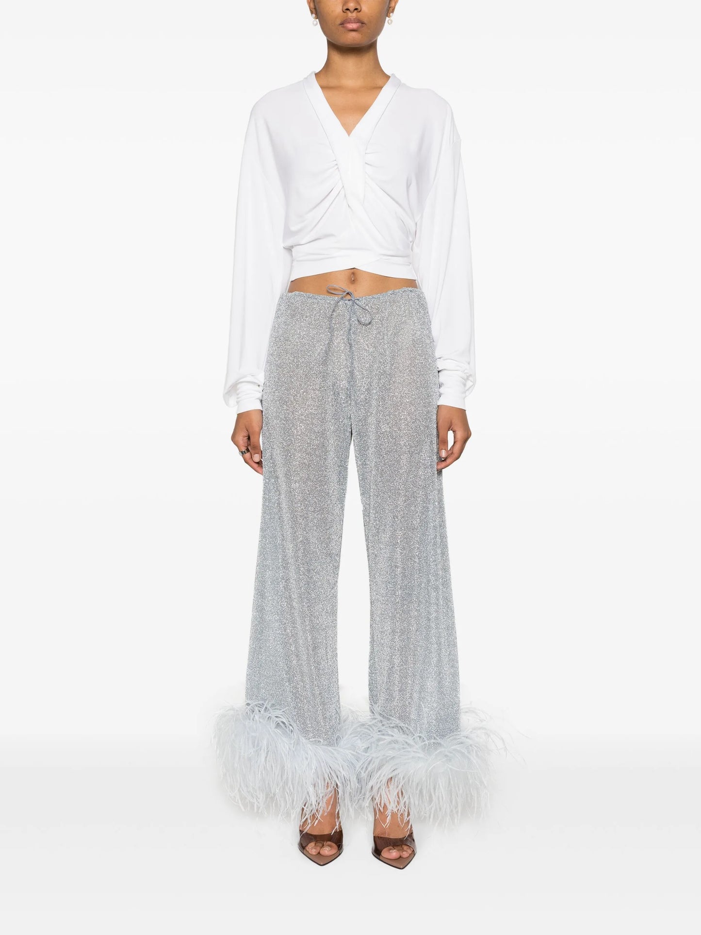Lumière Plumage straight trousers