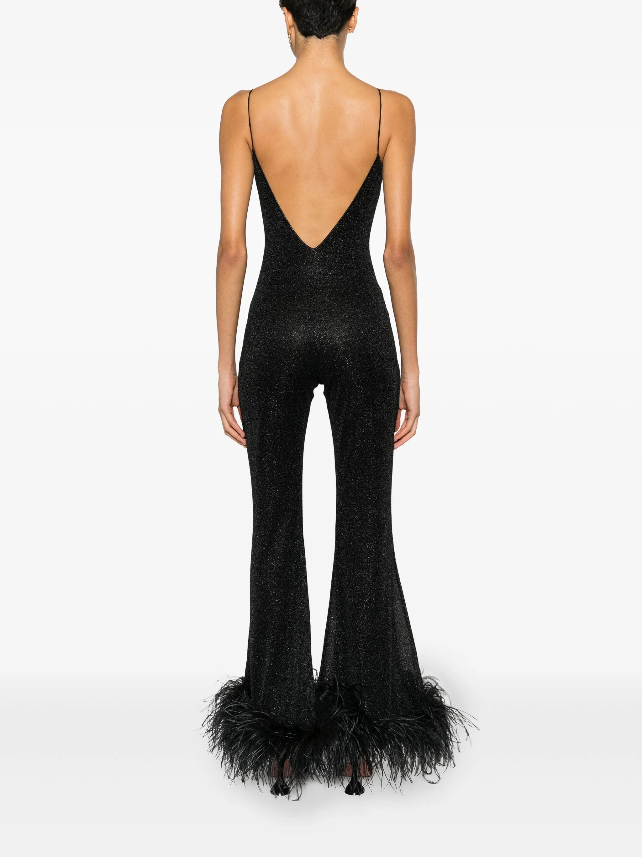 Lumière Plumage V-back jumpsuit