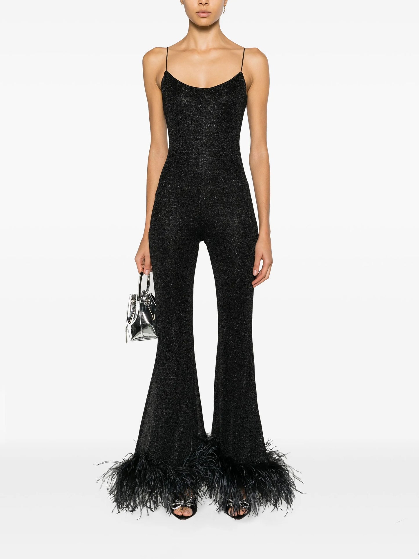 Lumière Plumage V-back jumpsuit