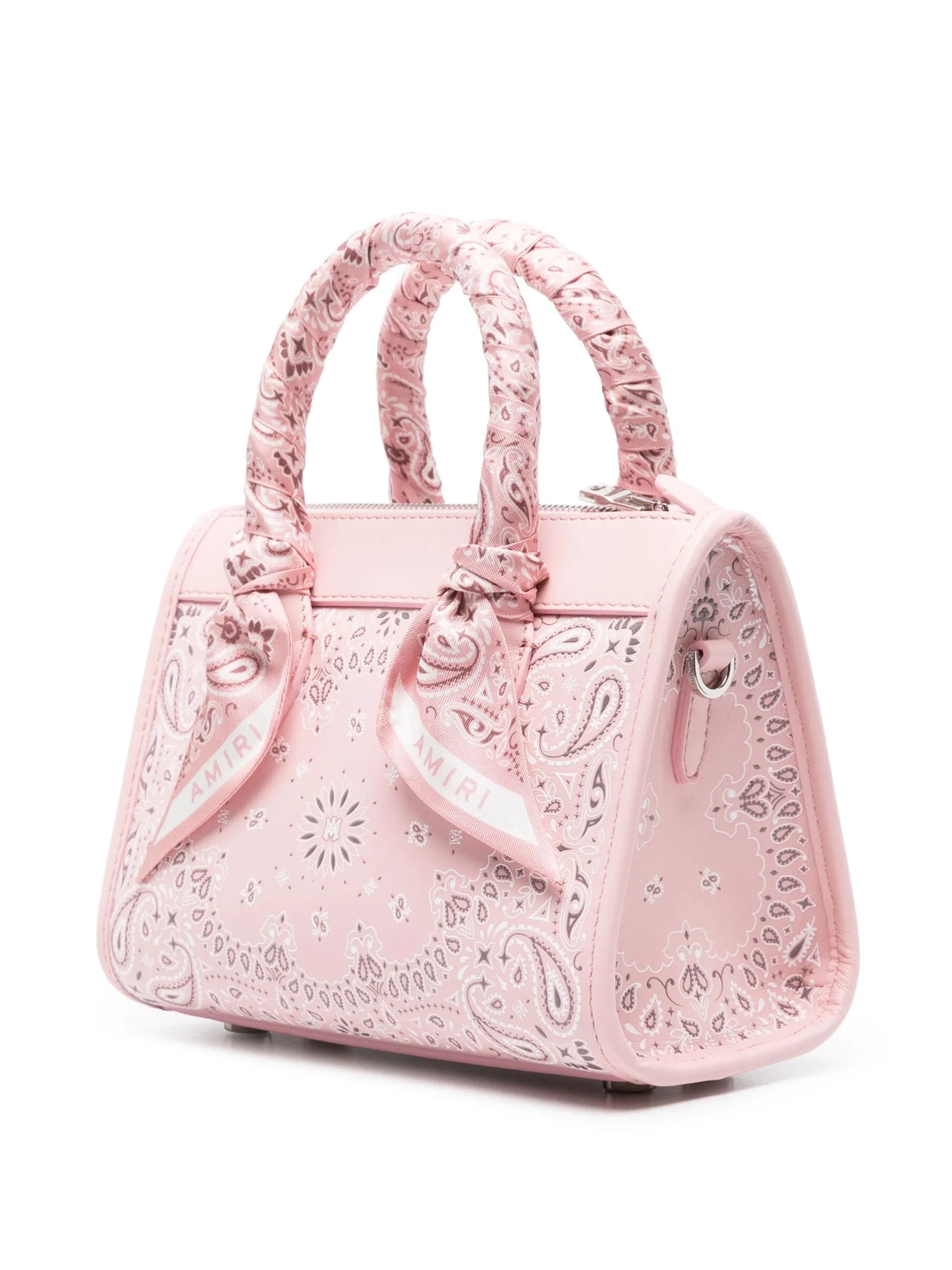 bandana-print leather mini bag