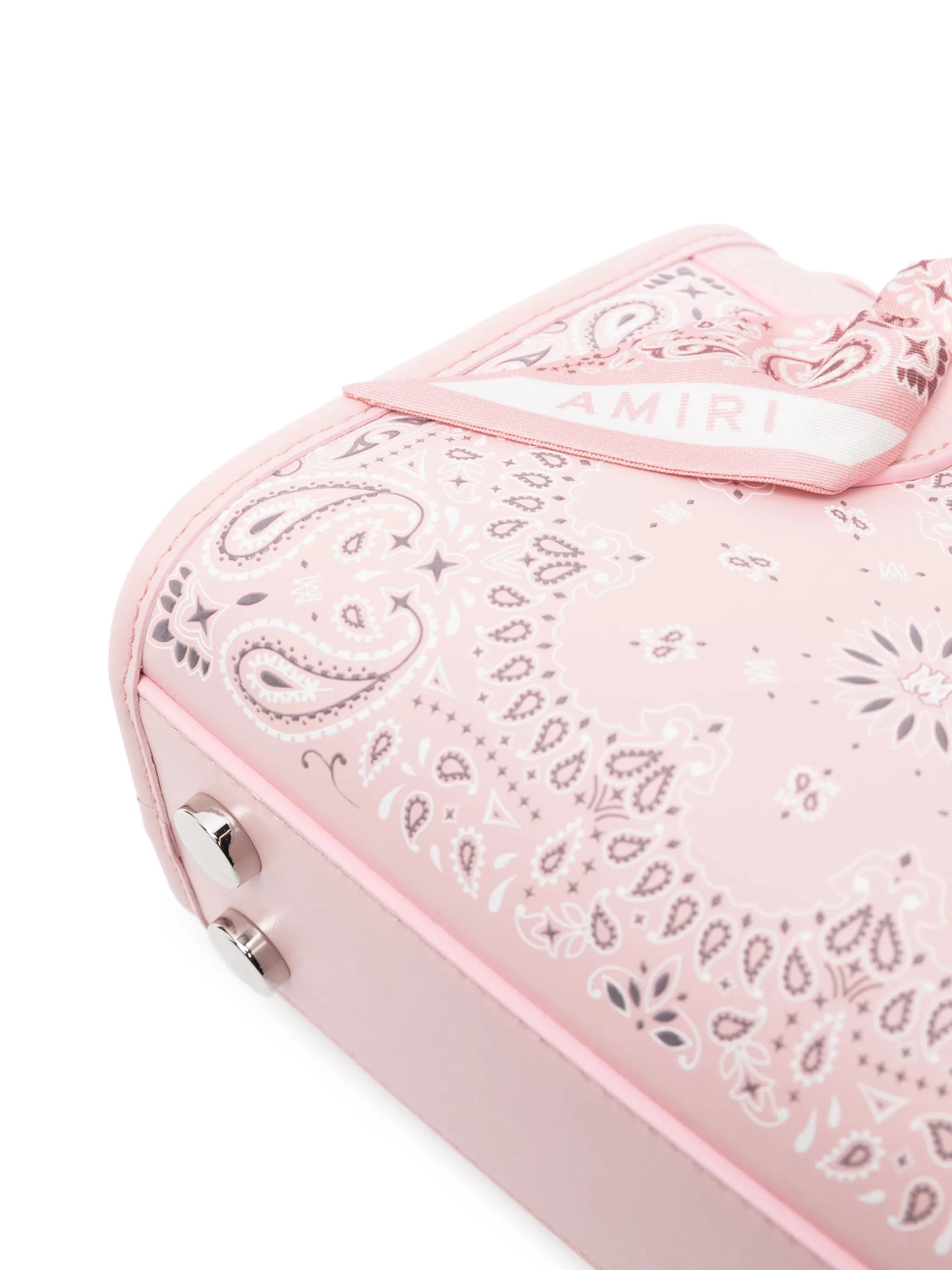 bandana-print leather mini bag