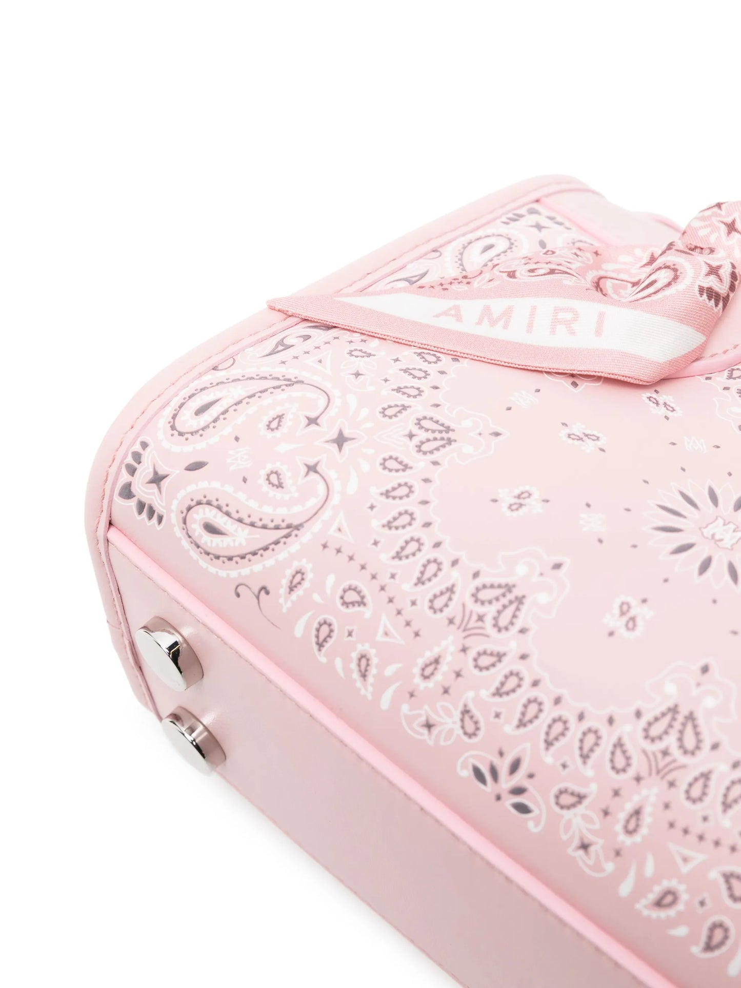 bandana-print leather mini bag