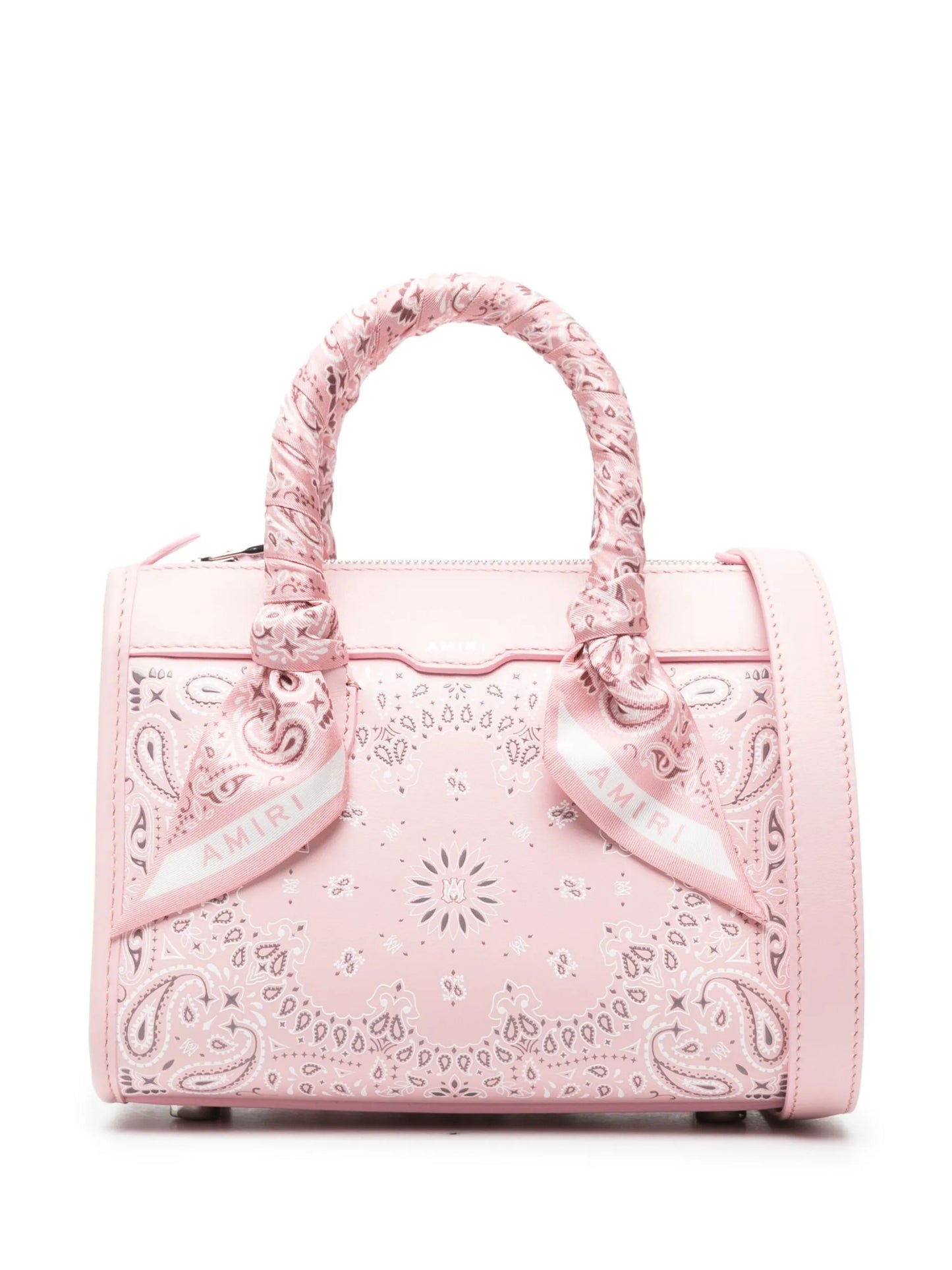 bandana-print leather mini bag