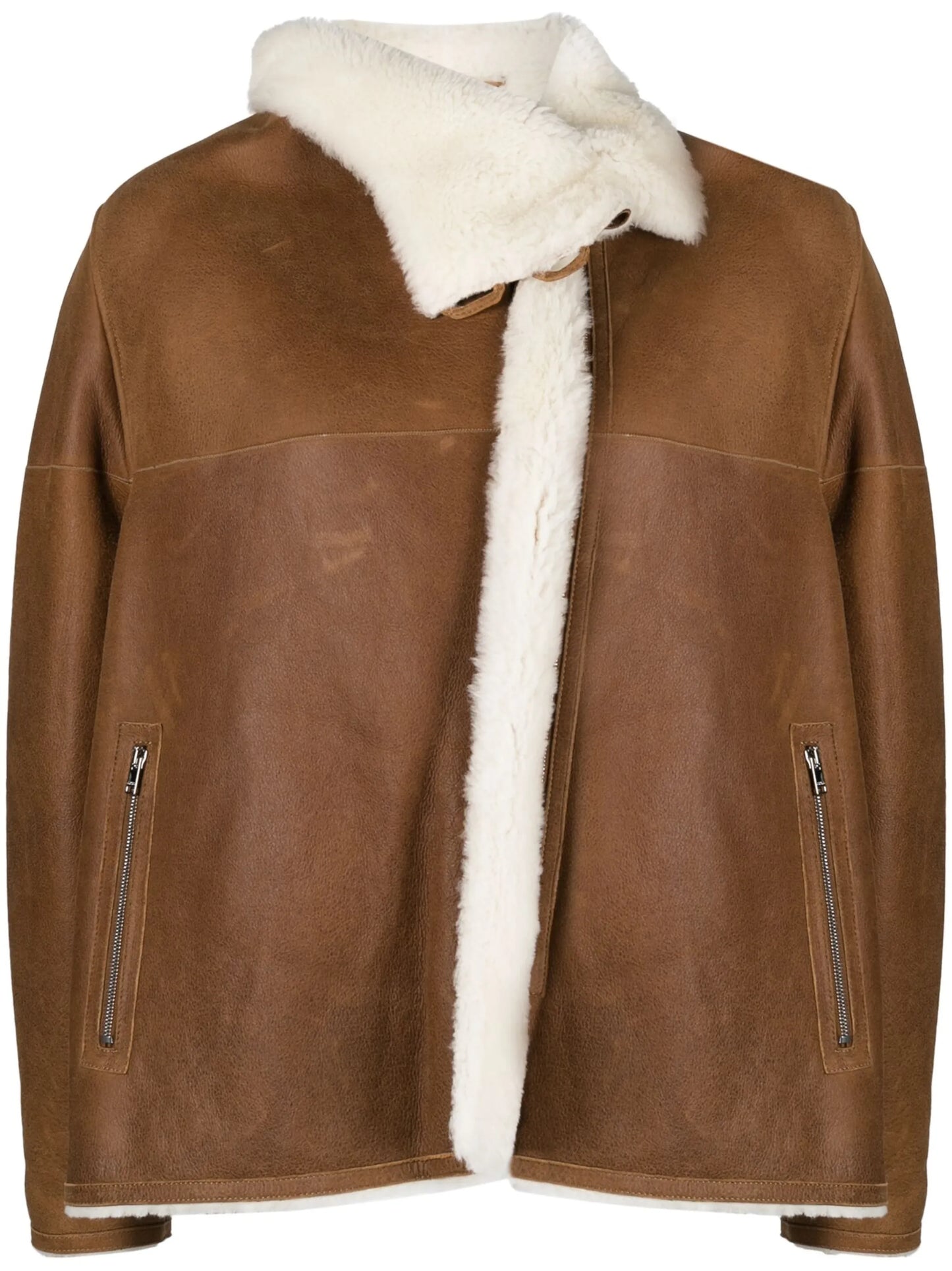 fur-lining leather jacket