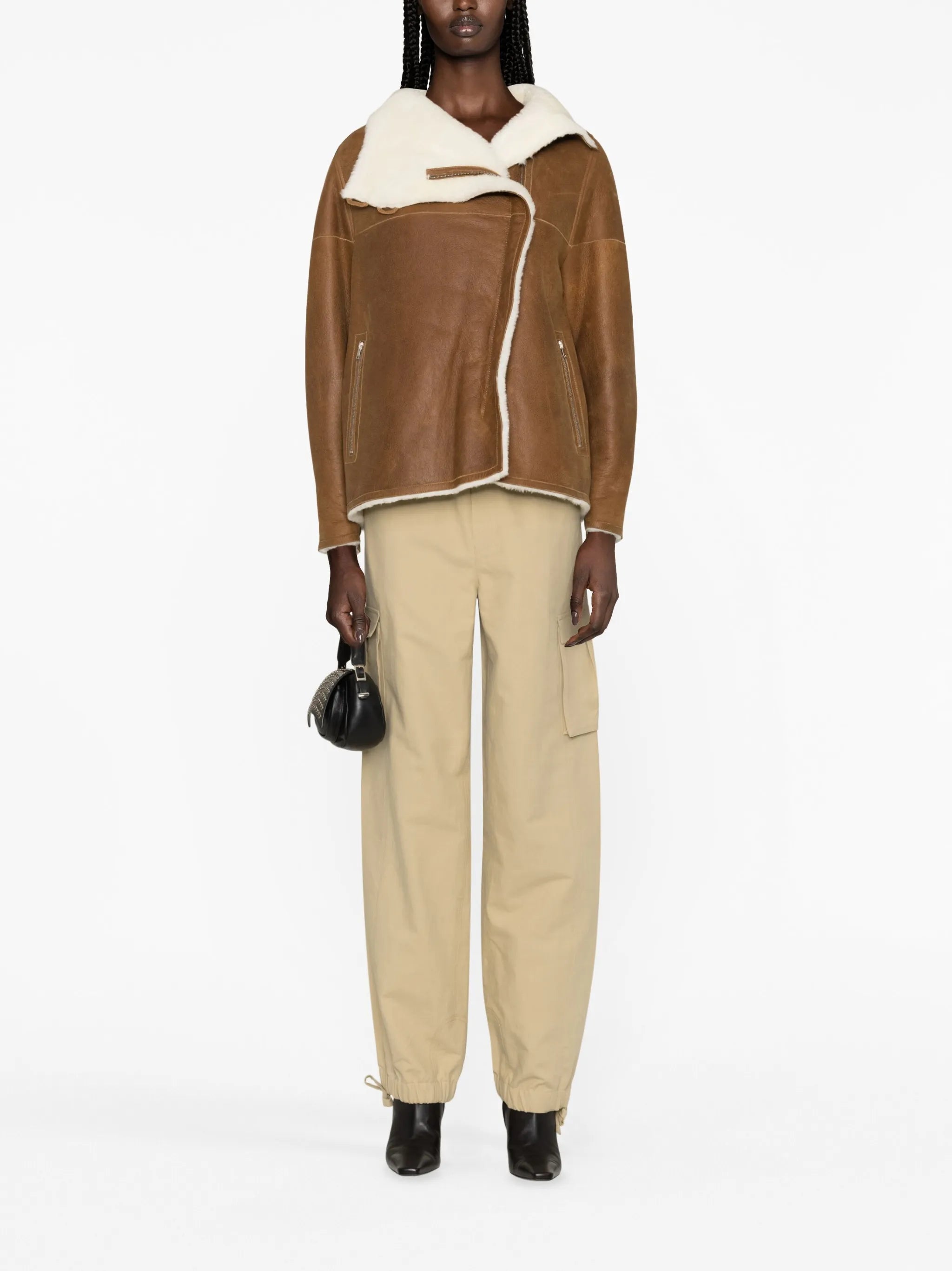 fur-lining leather jacket