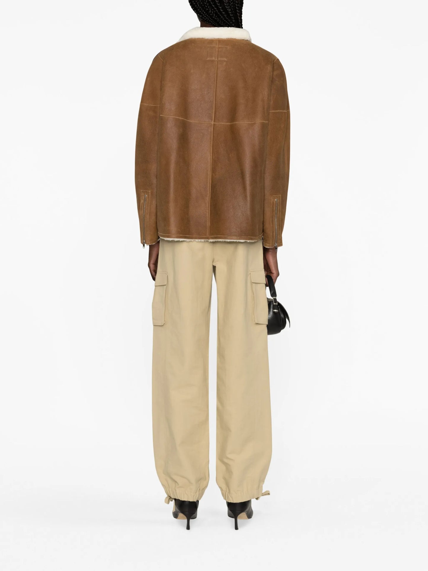 fur-lining leather jacket