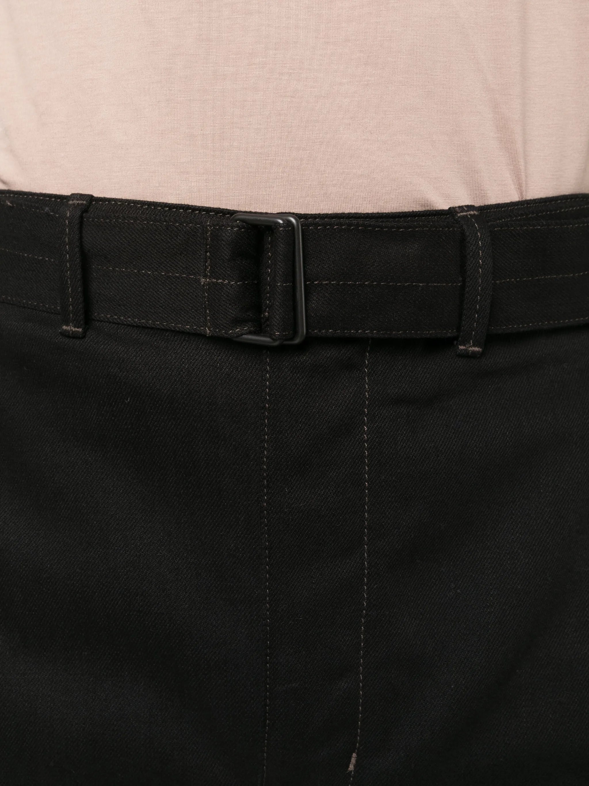 belted straight-leg trousers