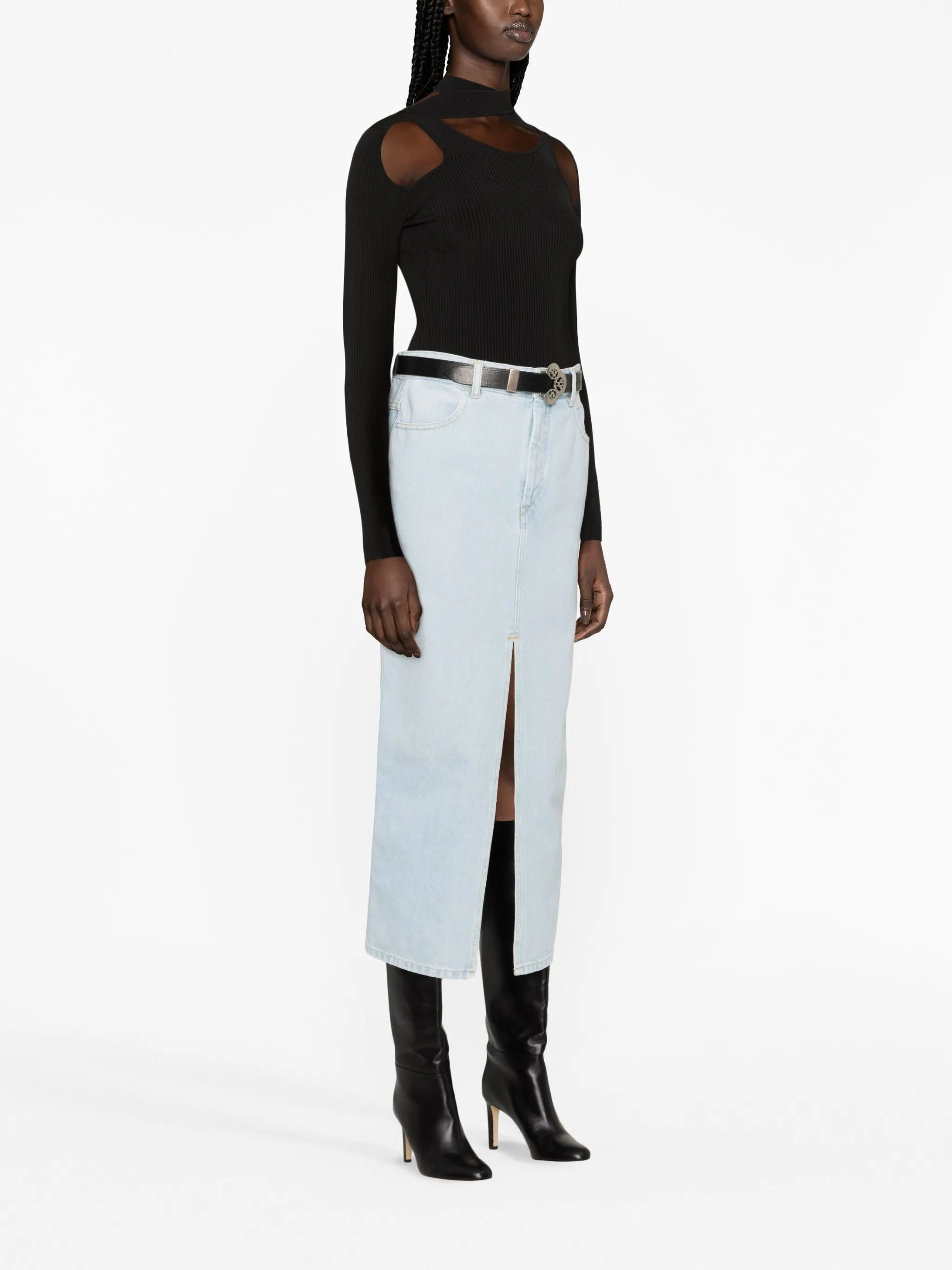 Vinea denim midi skirt