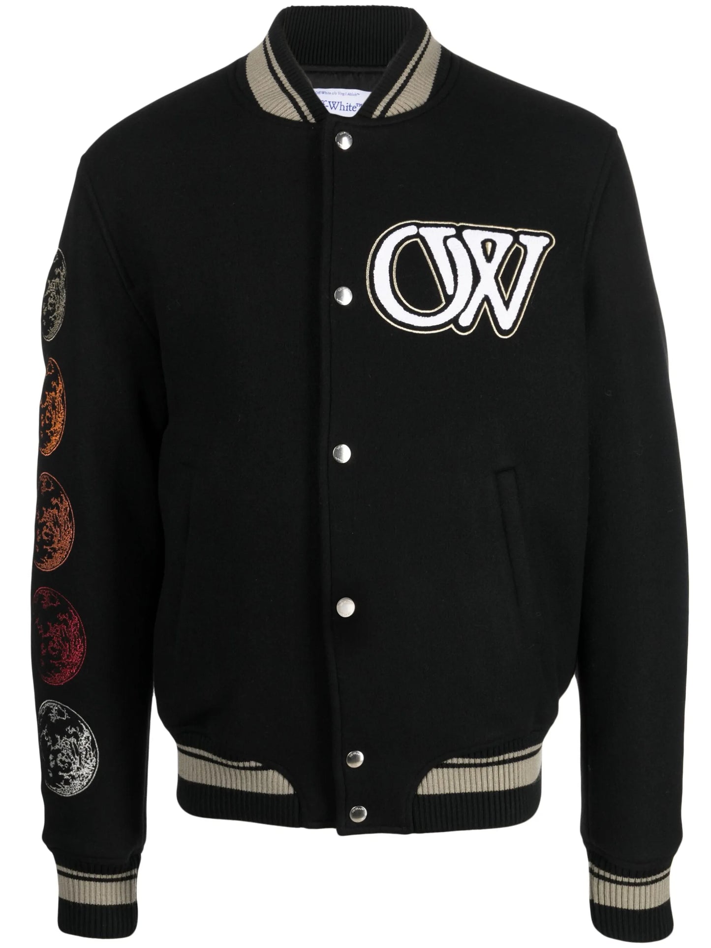 logo-appliqué bomber jacket