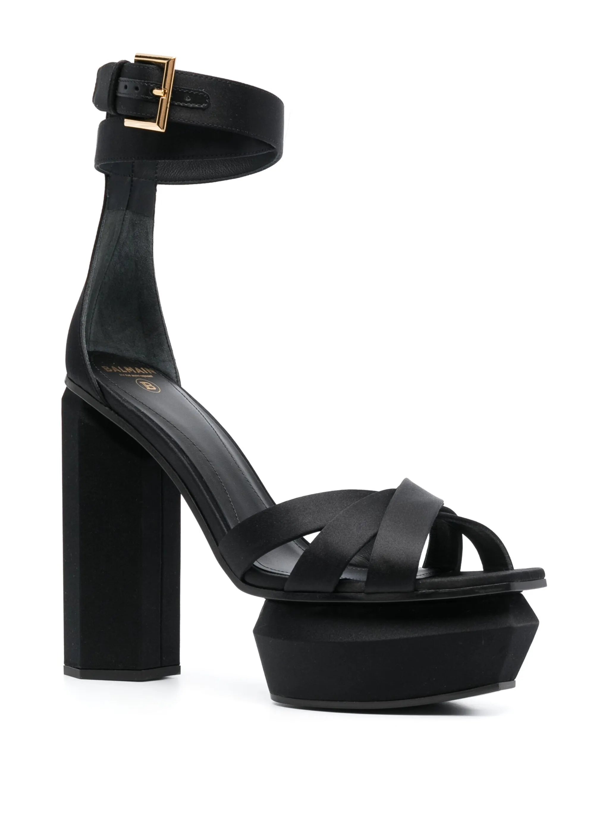 Ava 130mm satin platform sandals