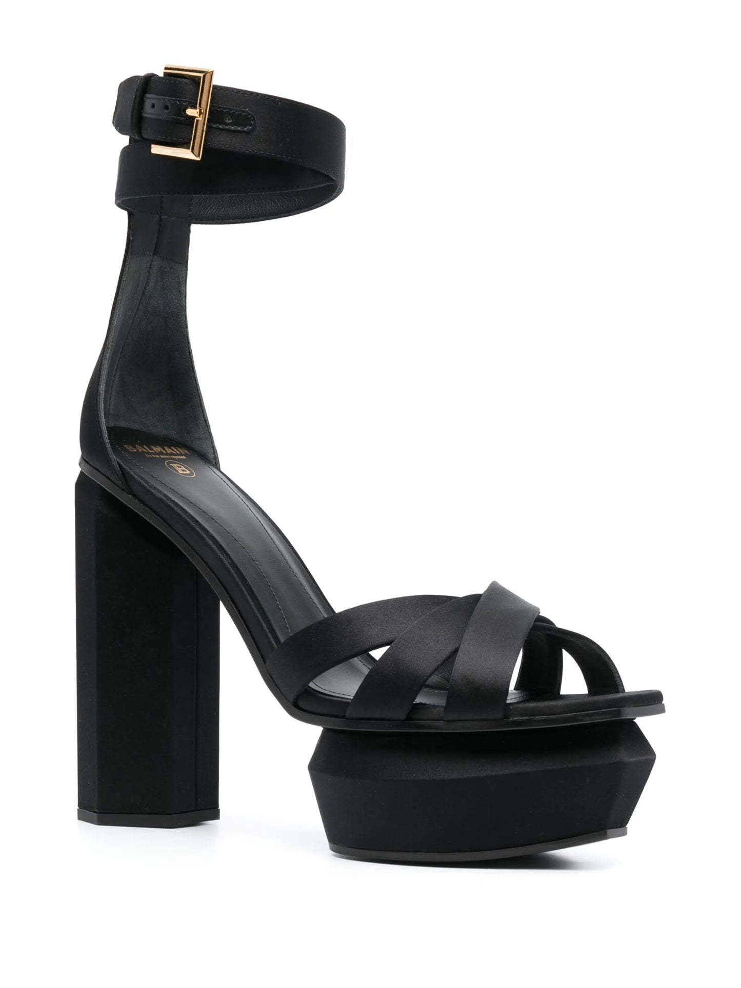 Ava 130mm satin platform sandals