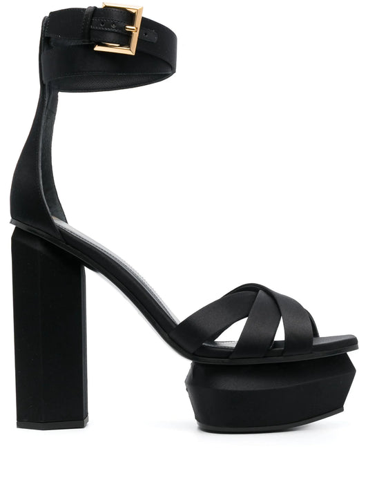 Ava 130mm satin platform sandals