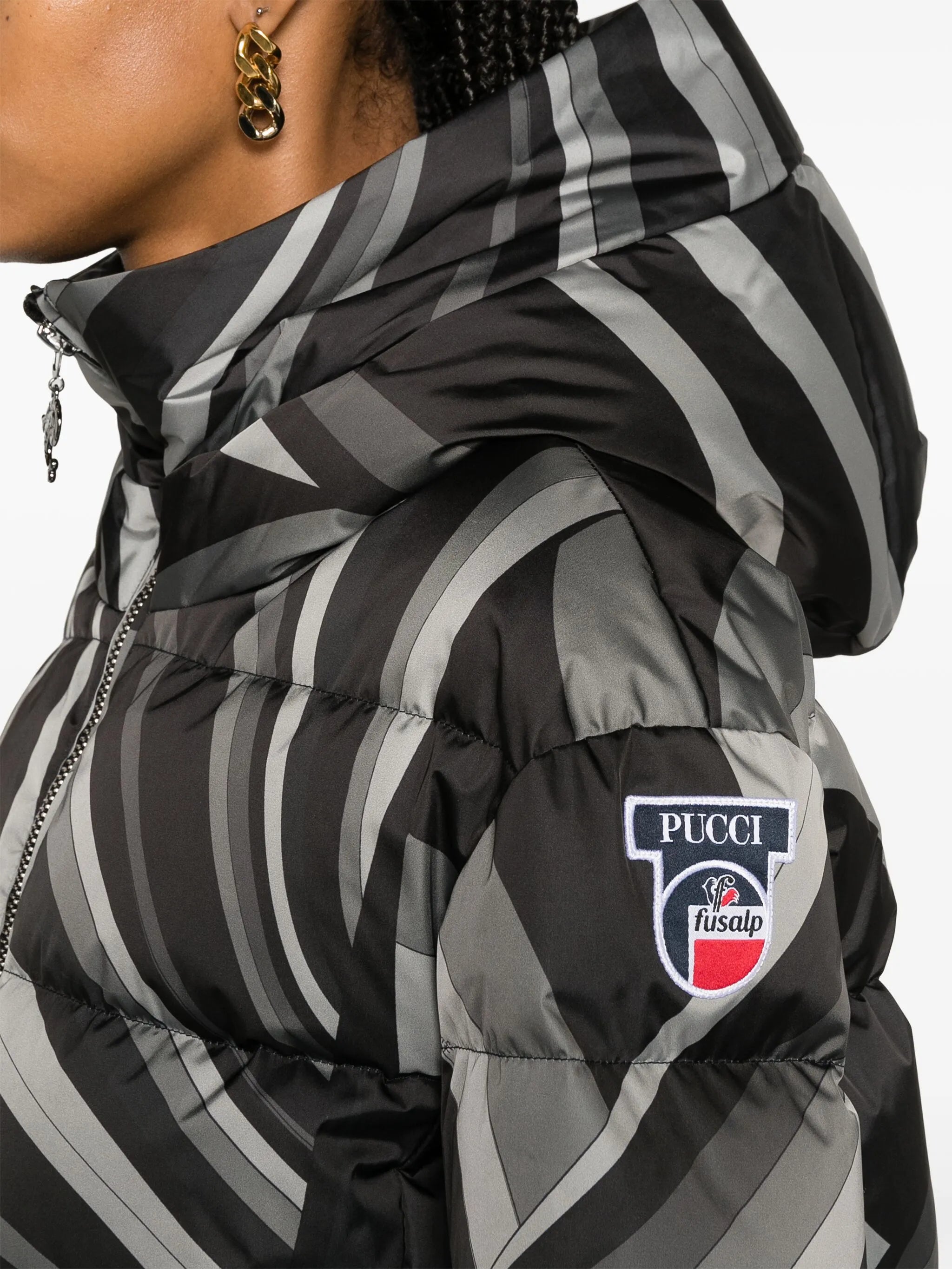 Barsy Marmo-print ski jacket