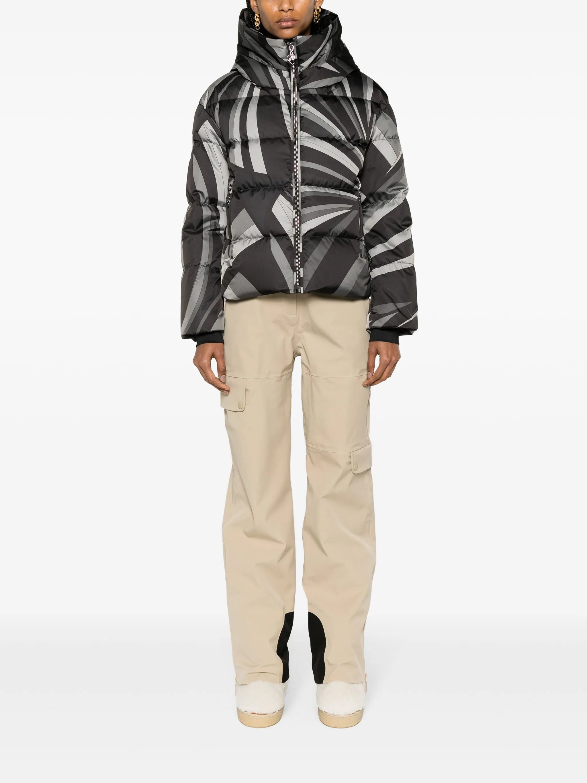 Barsy Marmo-print ski jacket