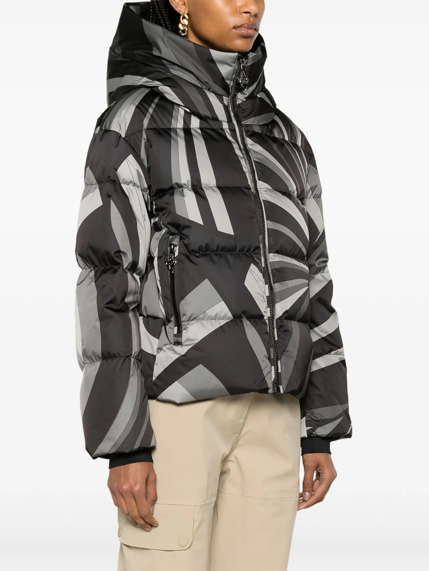 Barsy Marmo-print ski jacket
