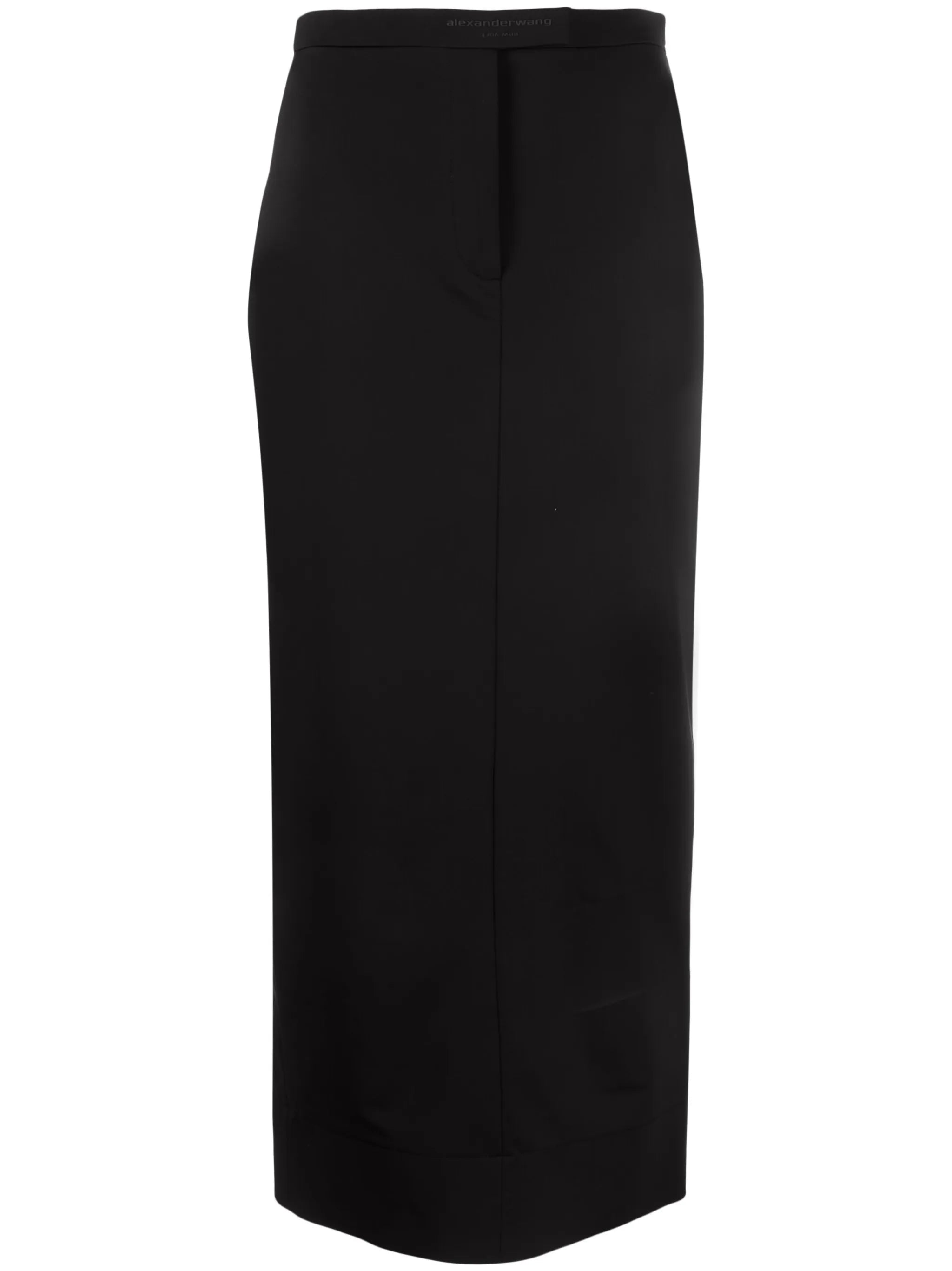 logo-embroidered pencil skirt
