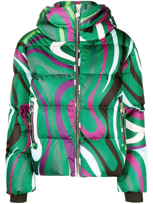 Barsy Marmo-print ski jacket