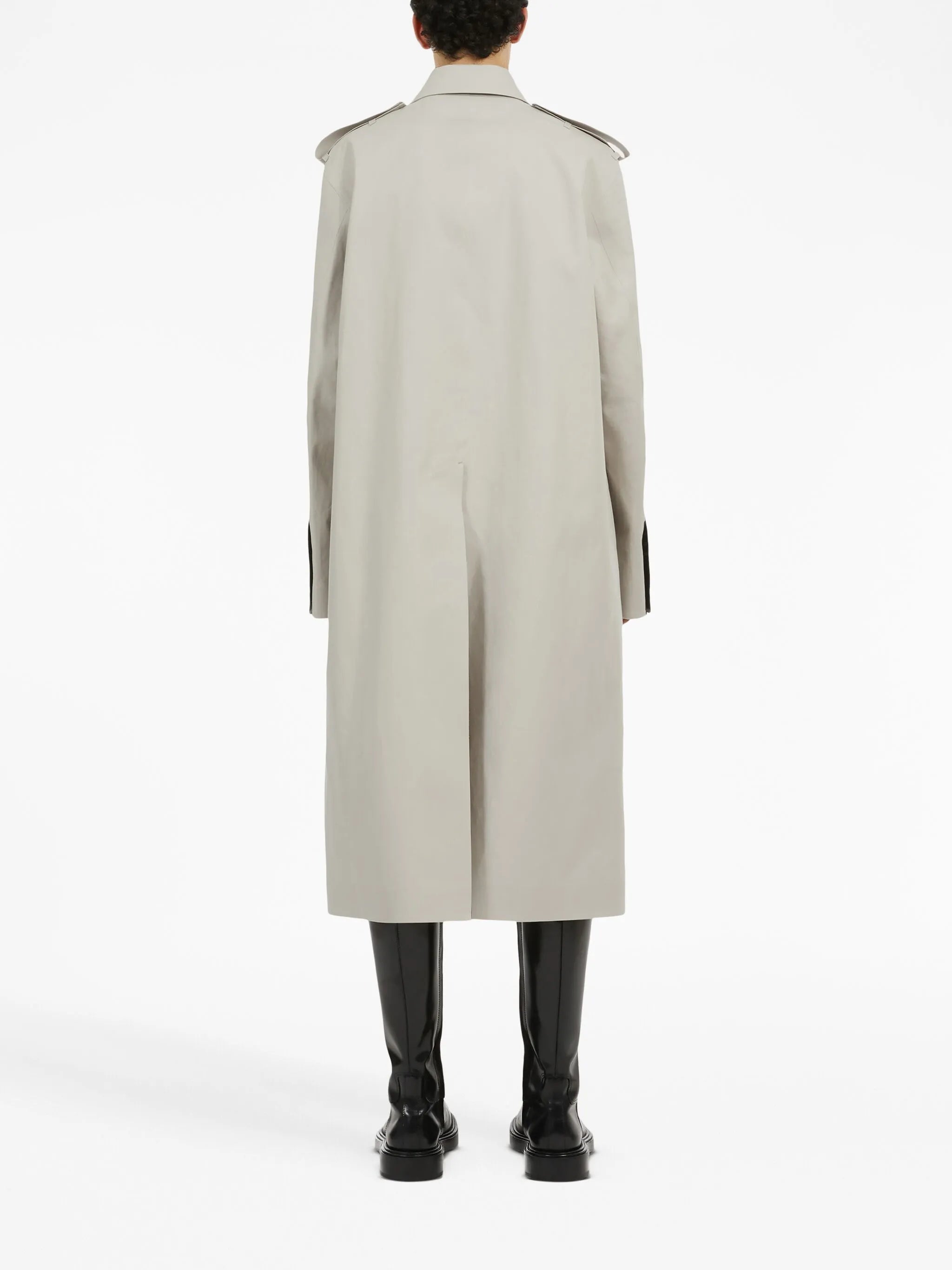 cotton-blend long coat